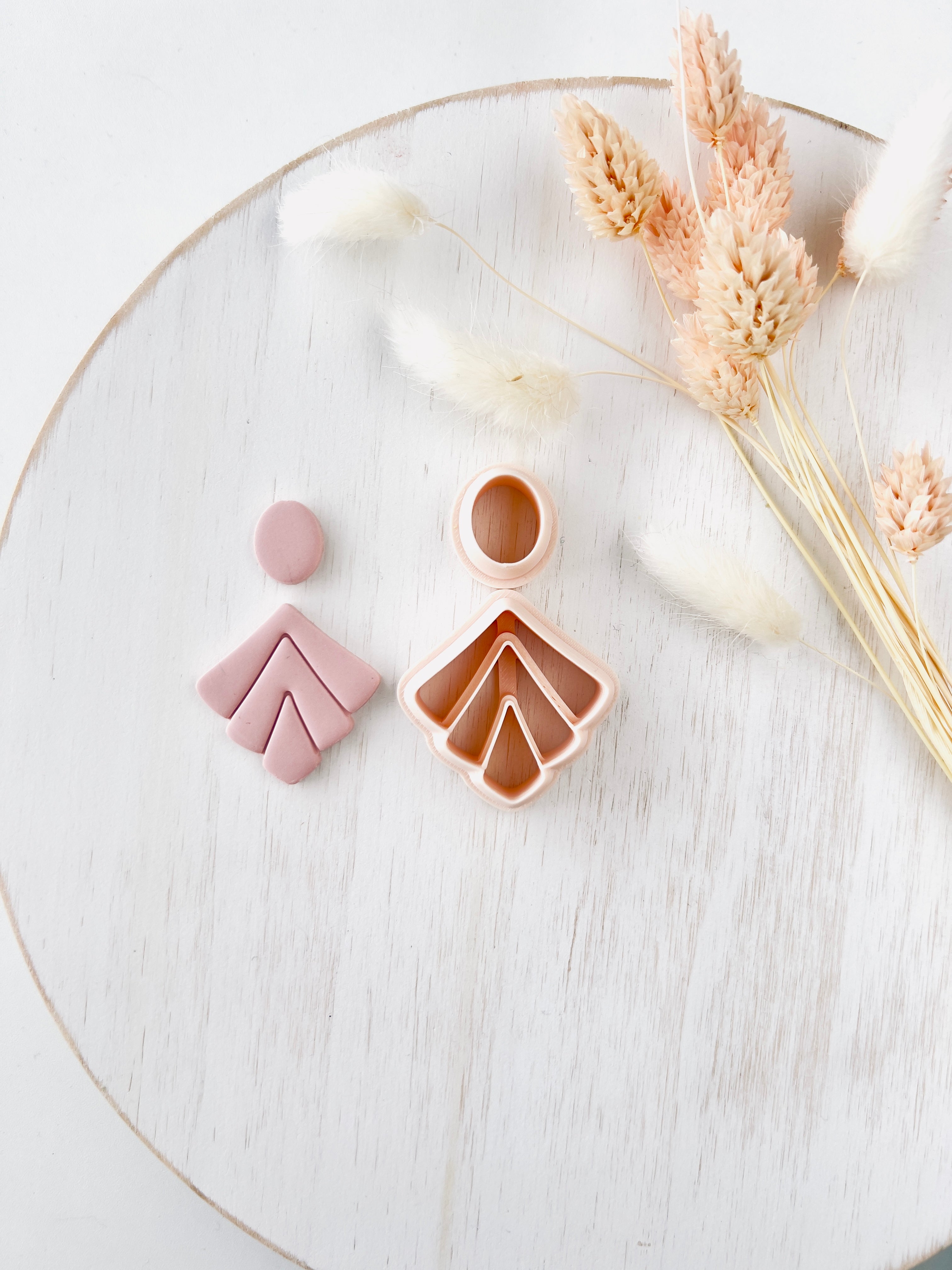 High quality polymer clay cutter creating clean sharp cuts for earrings and jewelry making