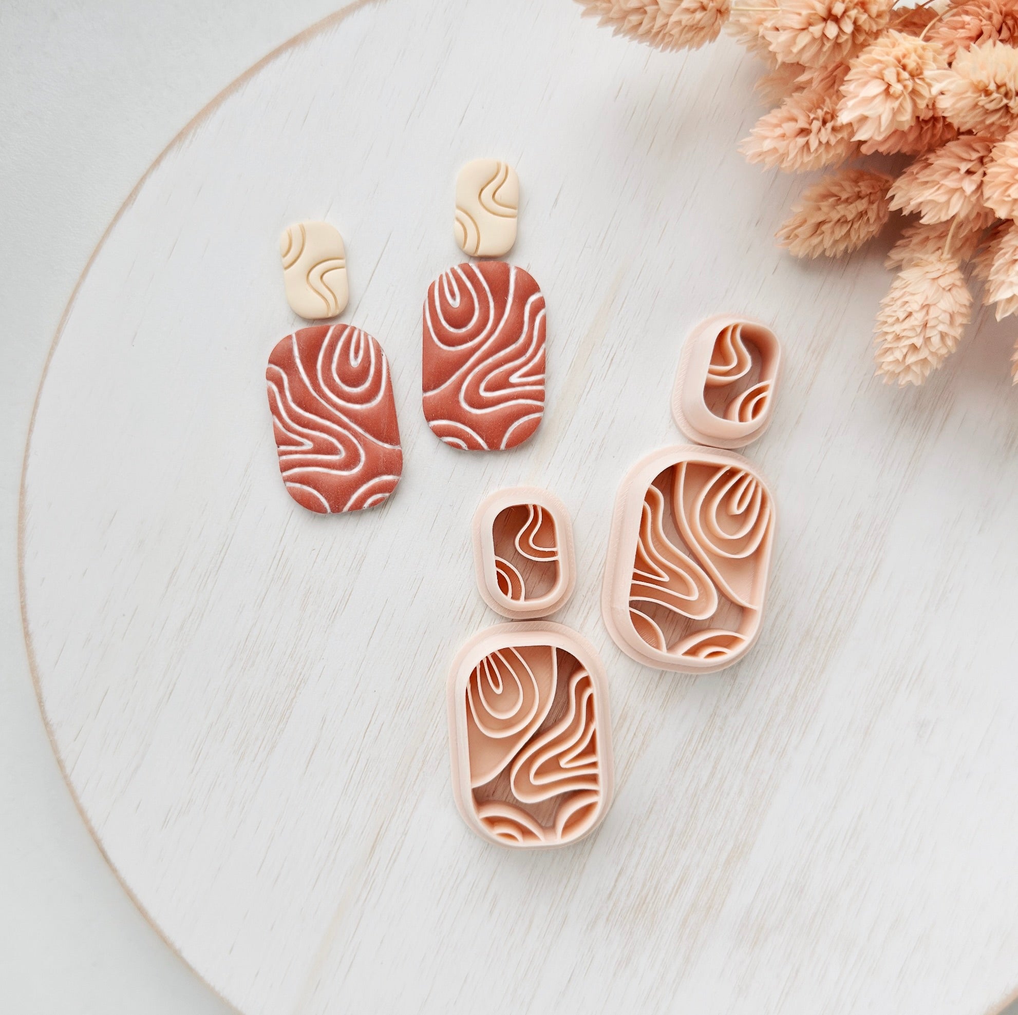 High quality polymer clay cutter creating clean sharp cuts for earrings and jewelry making