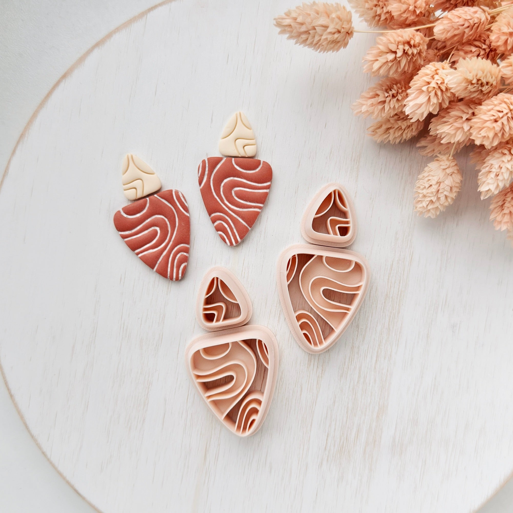 High quality polymer clay cutter creating clean sharp cuts for earrings and jewelry making