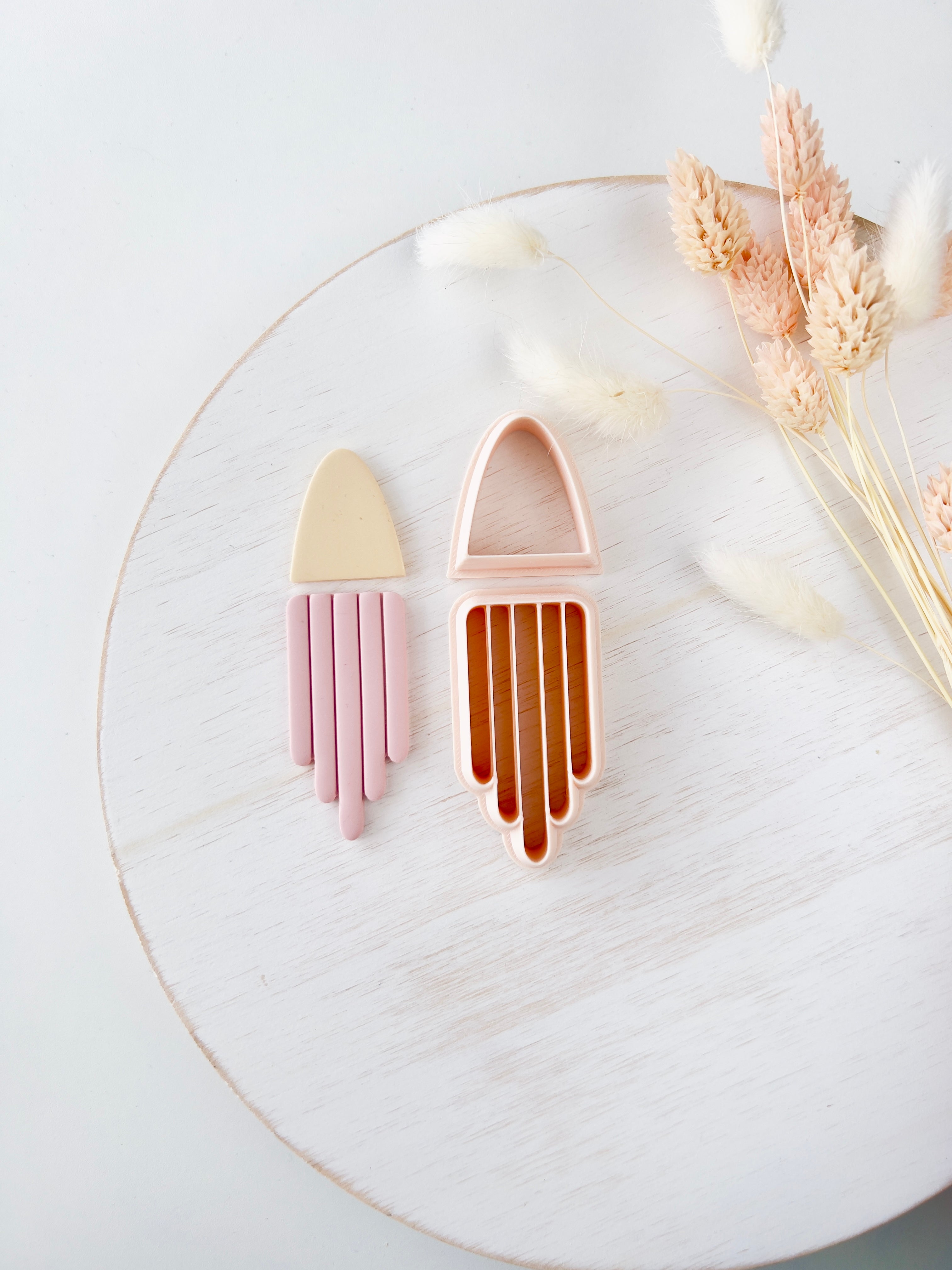 High quality polymer clay cutter creating clean sharp cuts for earrings and jewelry making