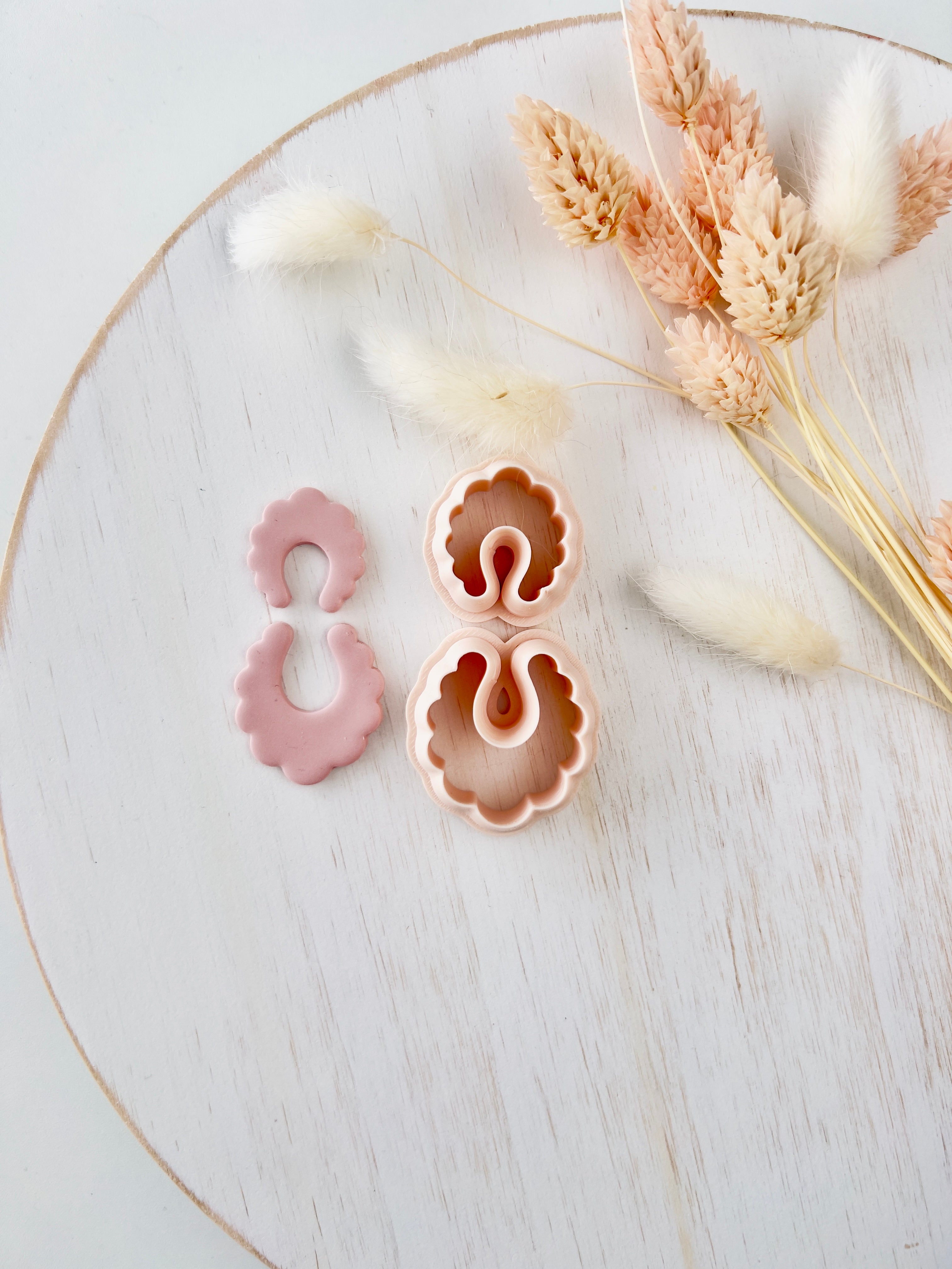 High quality polymer clay cutter creating clean sharp cuts for earrings and jewelry making
