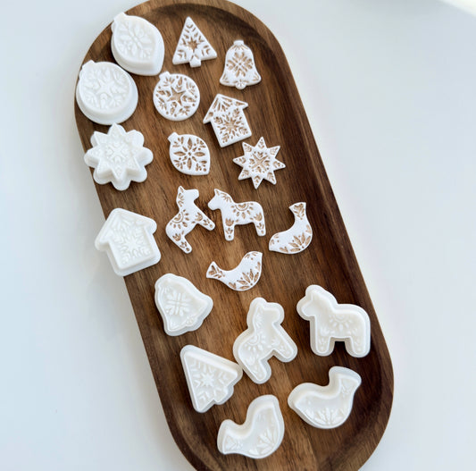 Christmas Polymer Clay Cutters Set, Ornament Shapes for Jewelry & Holiday Crafts