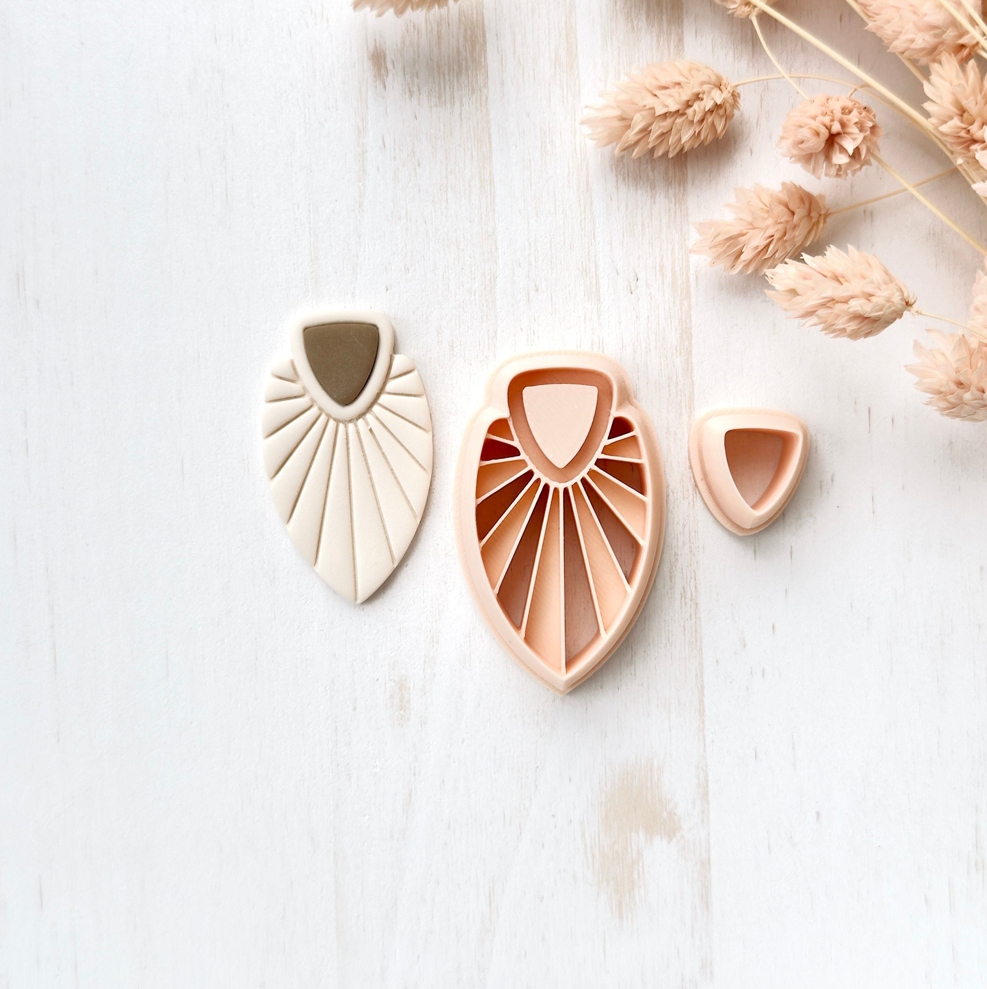 High quality polymer clay cutter creating clean sharp cuts for earrings and jewelry making
