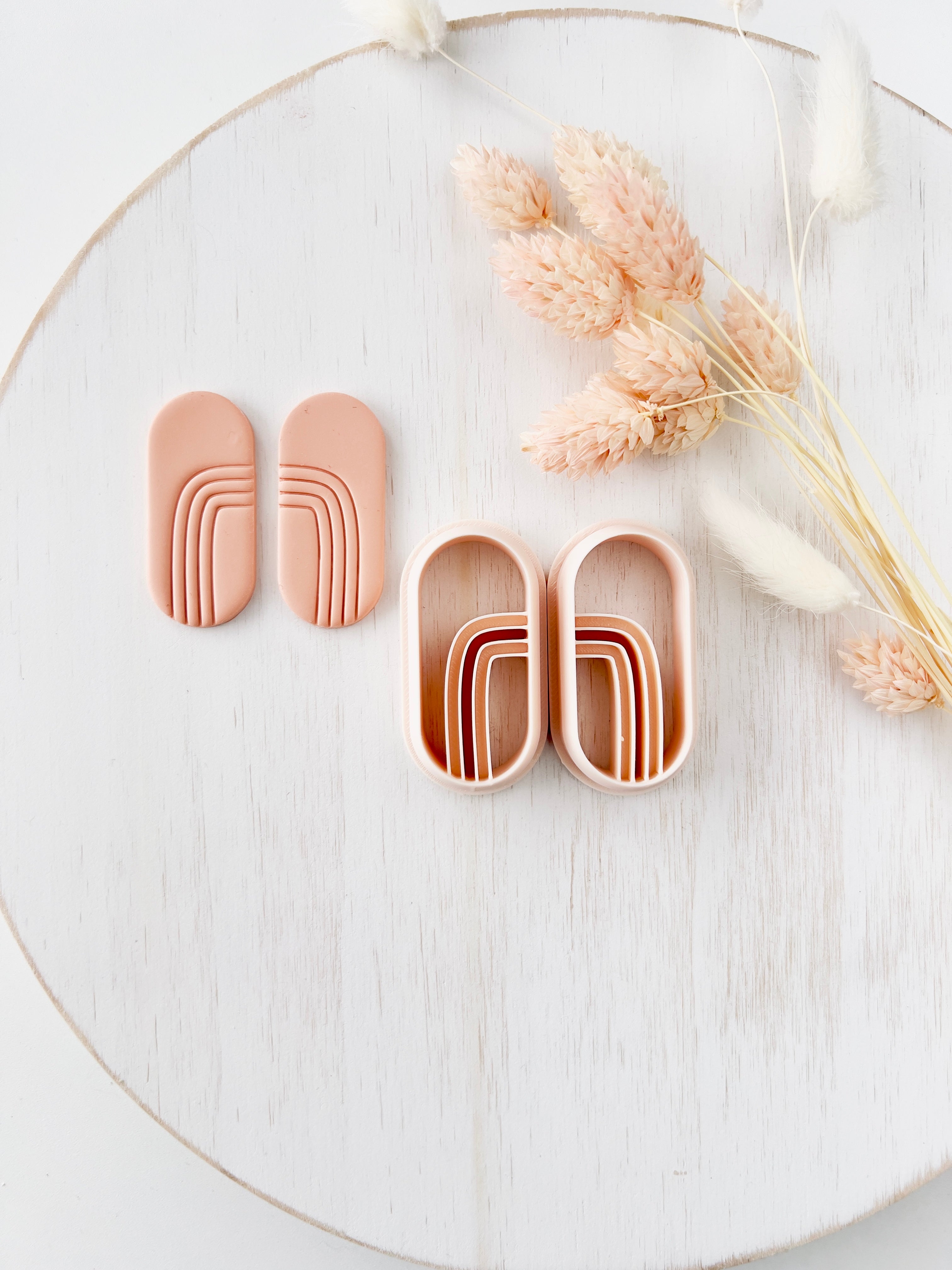 High quality polymer clay cutter creating clean sharp cuts for earrings and jewelry making