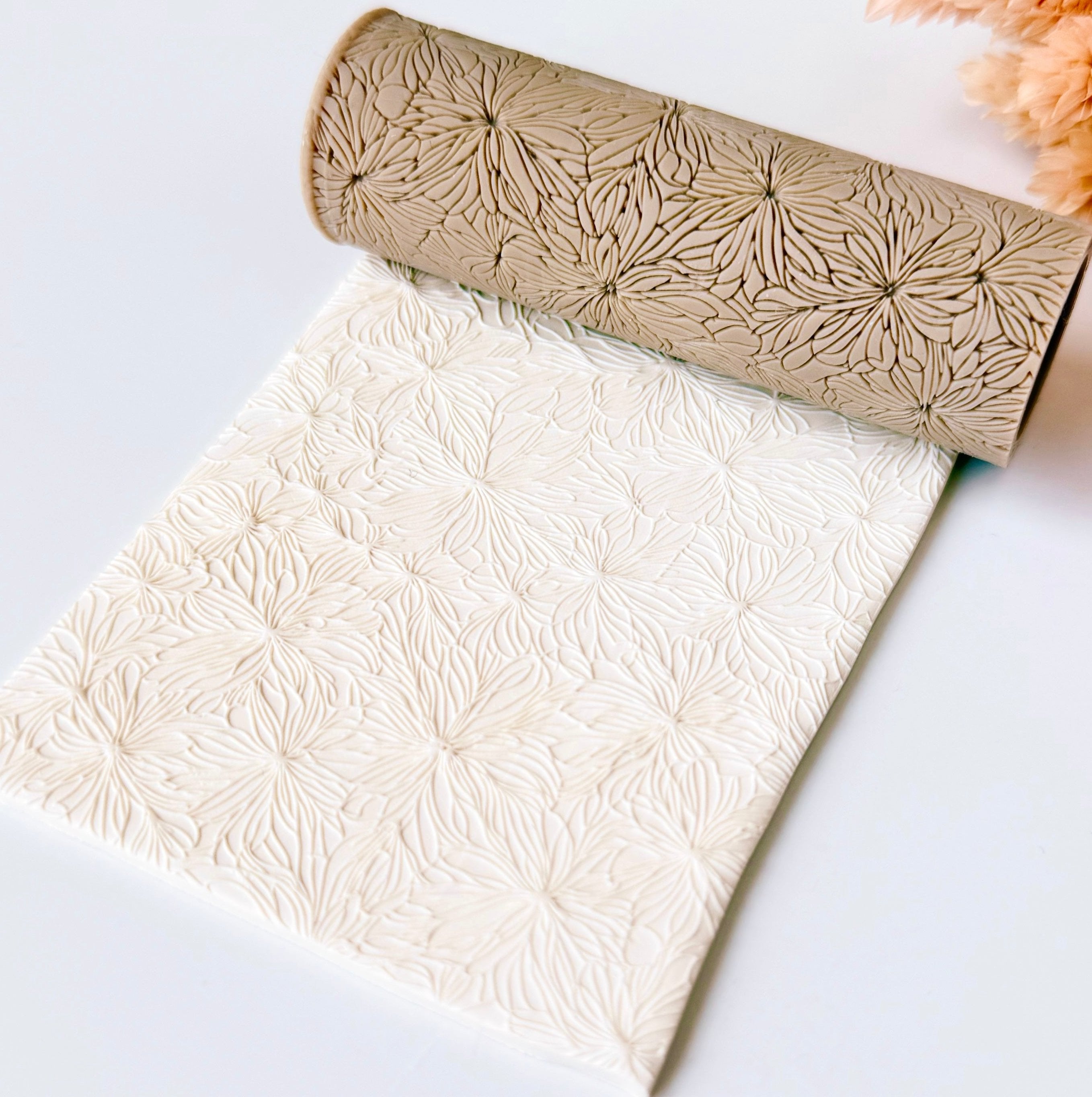 polymer clay texture roller abstract geometric pattern