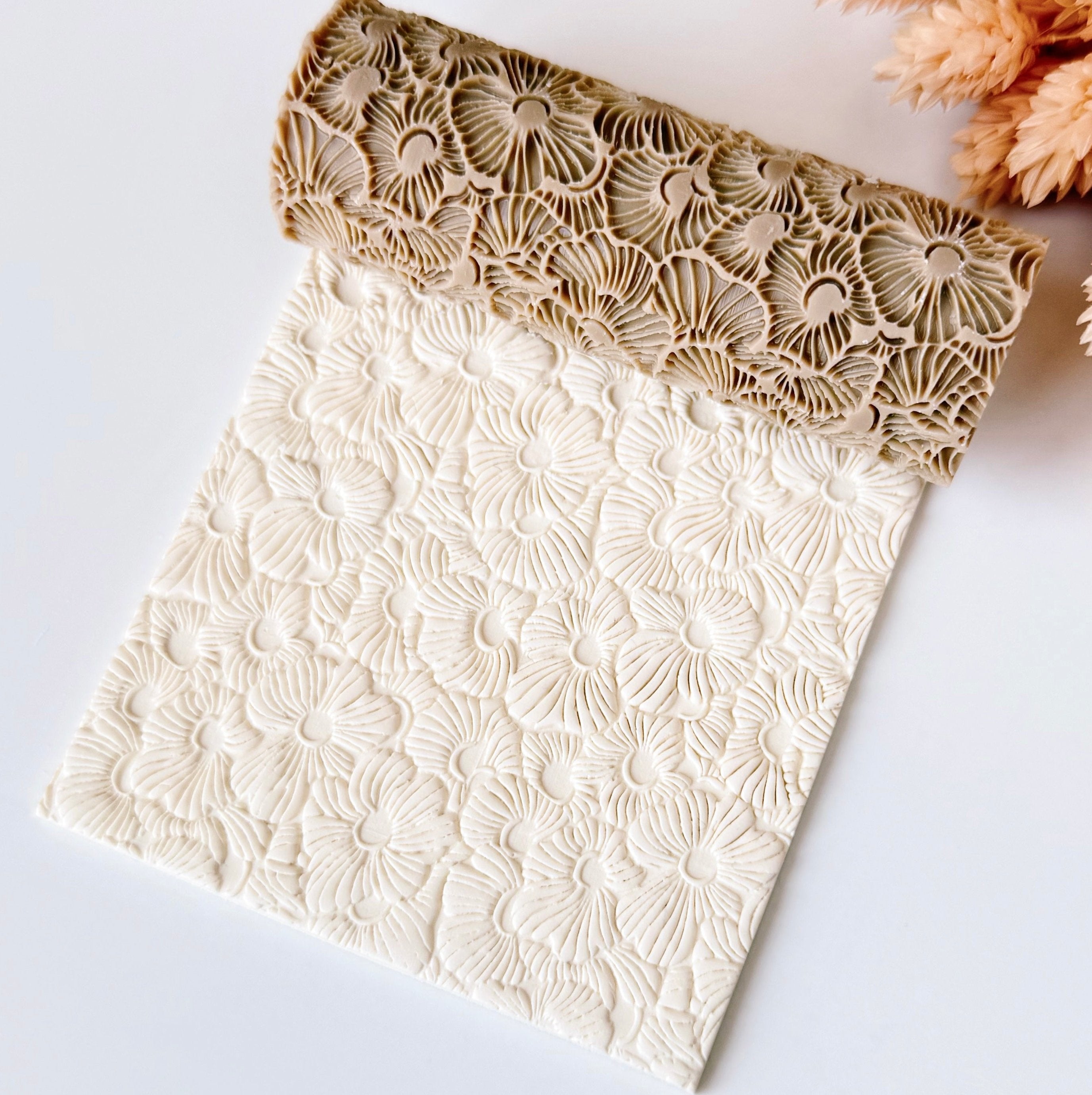 polymer clay texture roller abstract geometric pattern