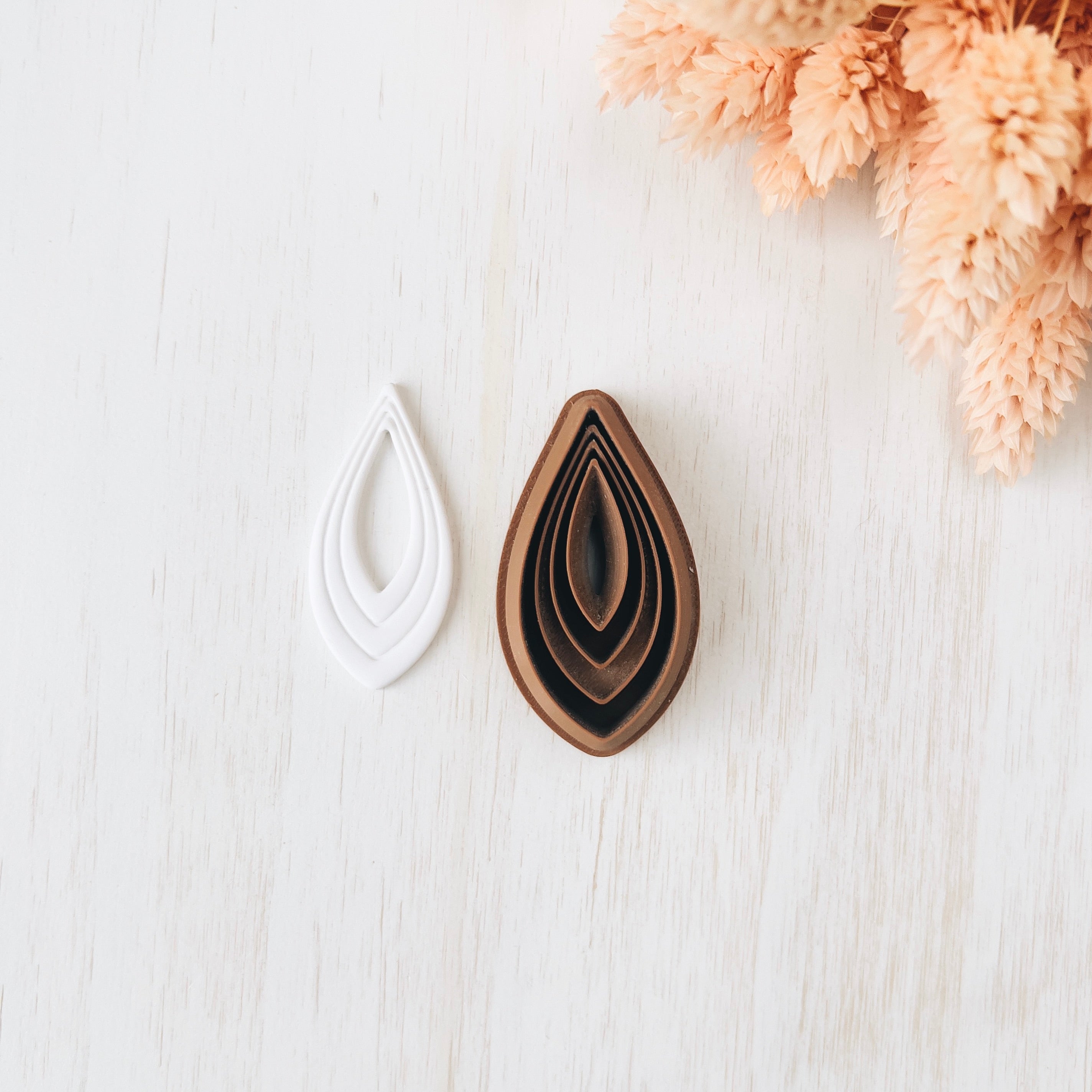 High quality polymer clay cutter creating clean sharp cuts for earrings and jewelry making
