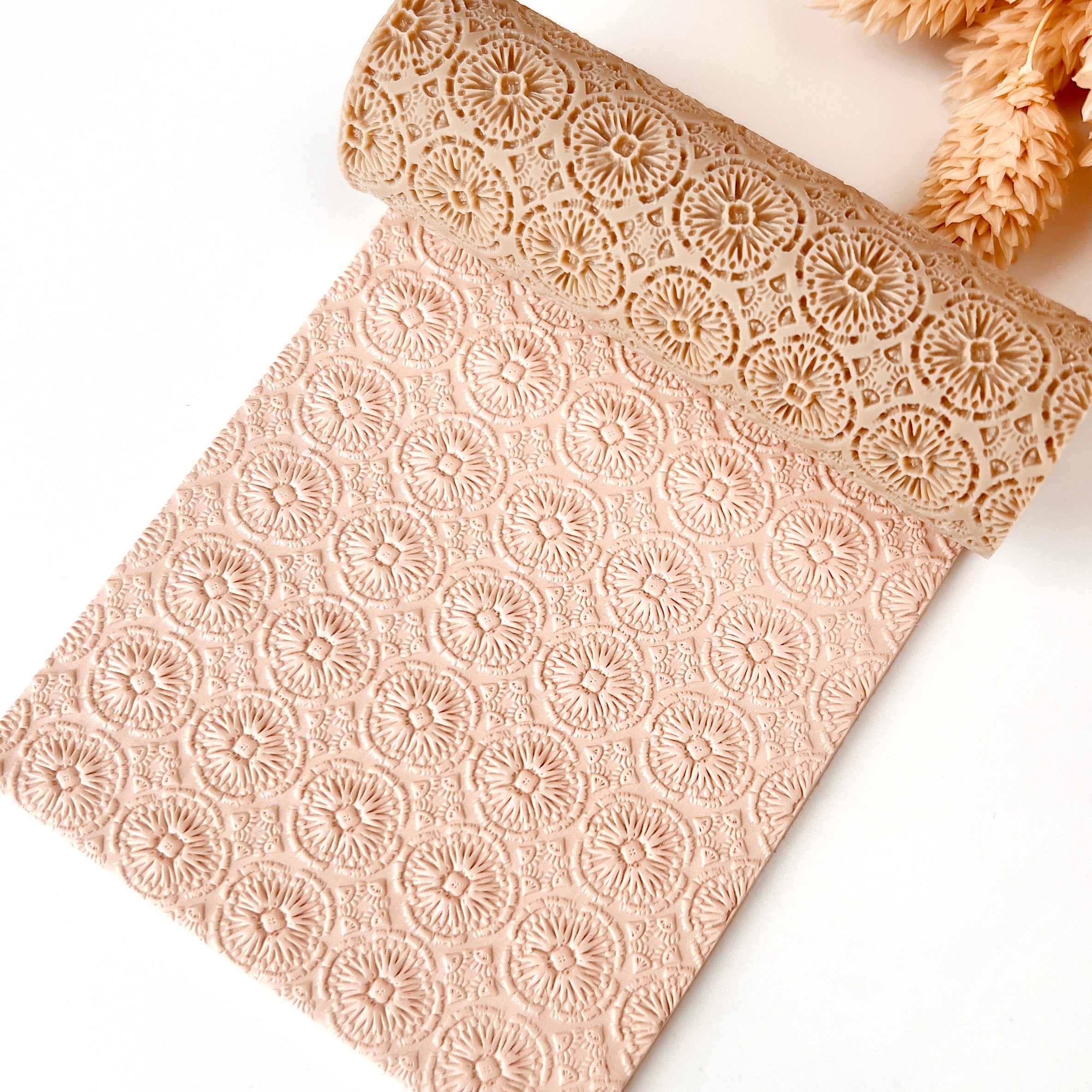 polymer clay texture roller abstract geometric pattern