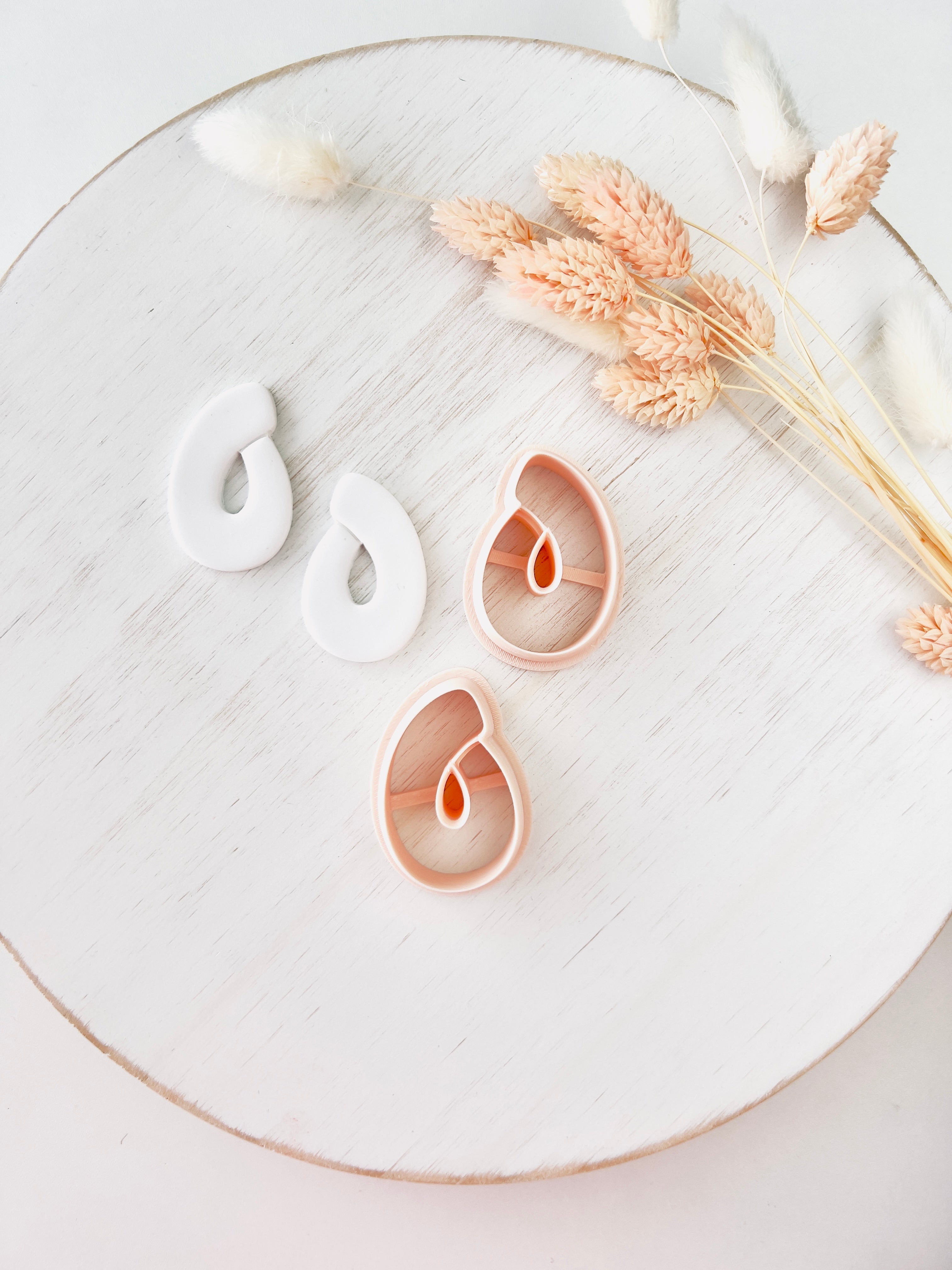 High quality polymer clay cutter creating clean sharp cuts for earrings and jewelry making