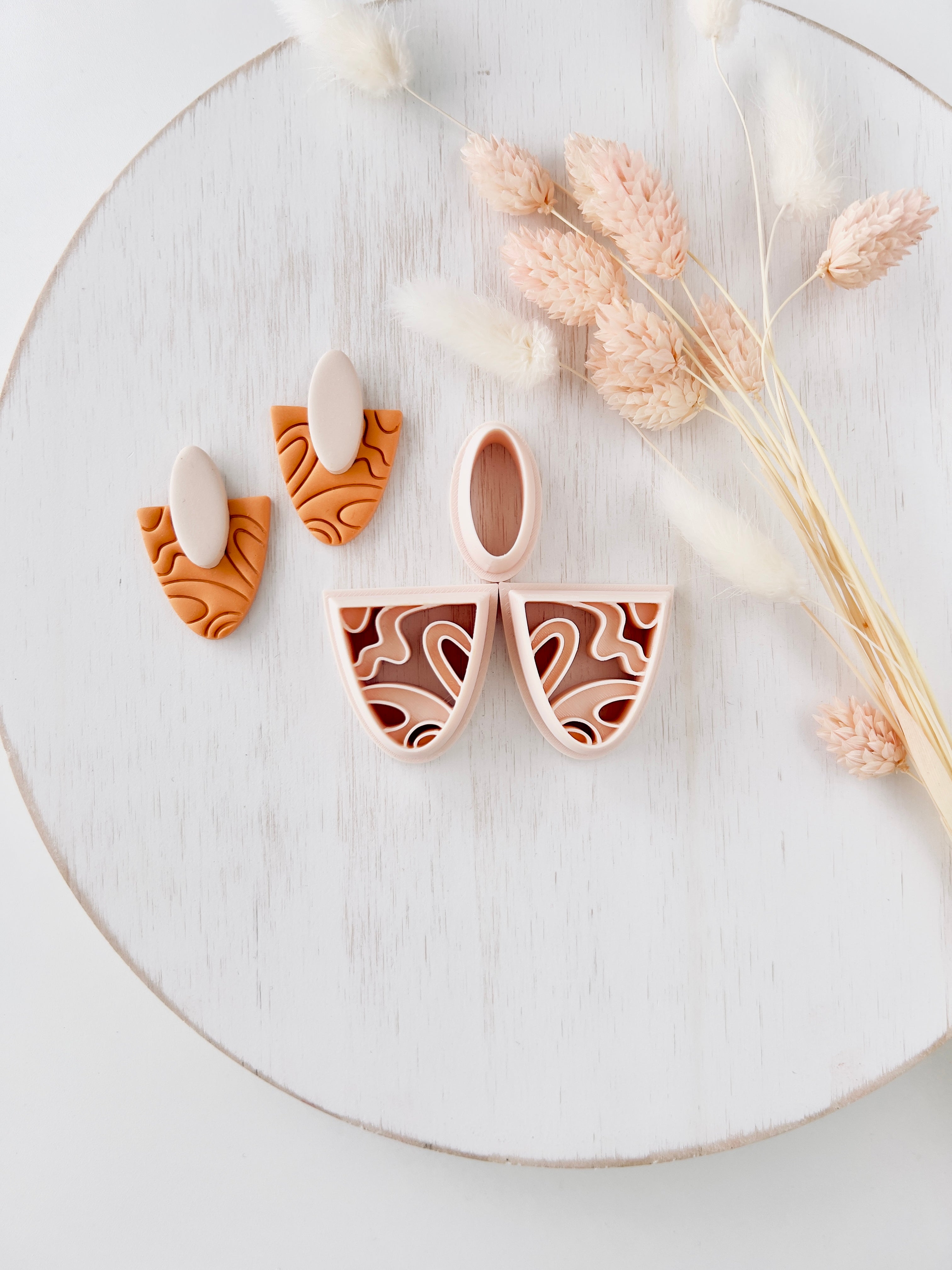 High quality polymer clay cutter creating clean sharp cuts for earrings and jewelry making