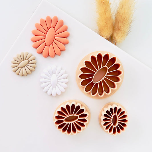 Embossed flower clay cutter