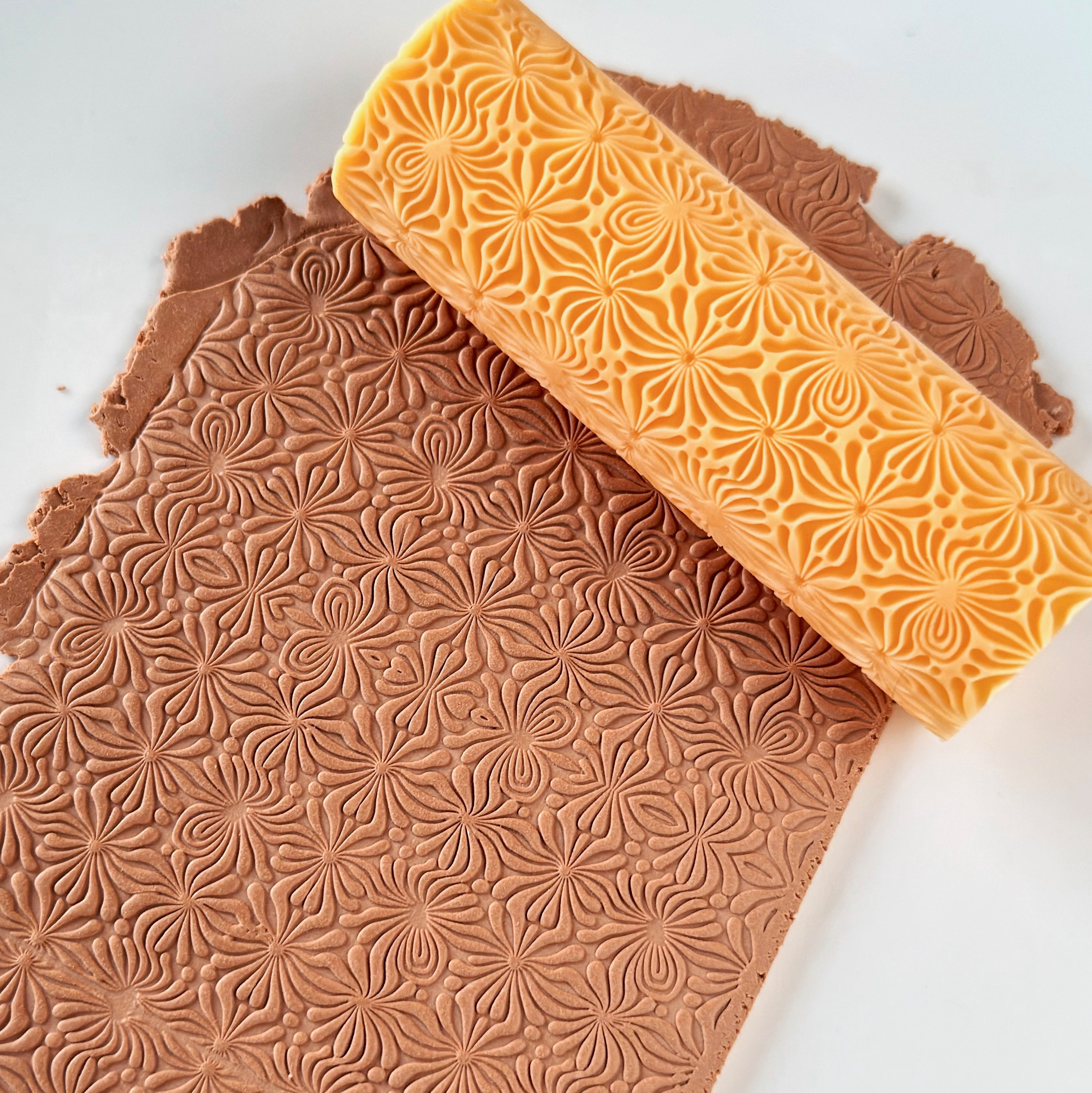 polymer clay texture roller abstract geometric pattern