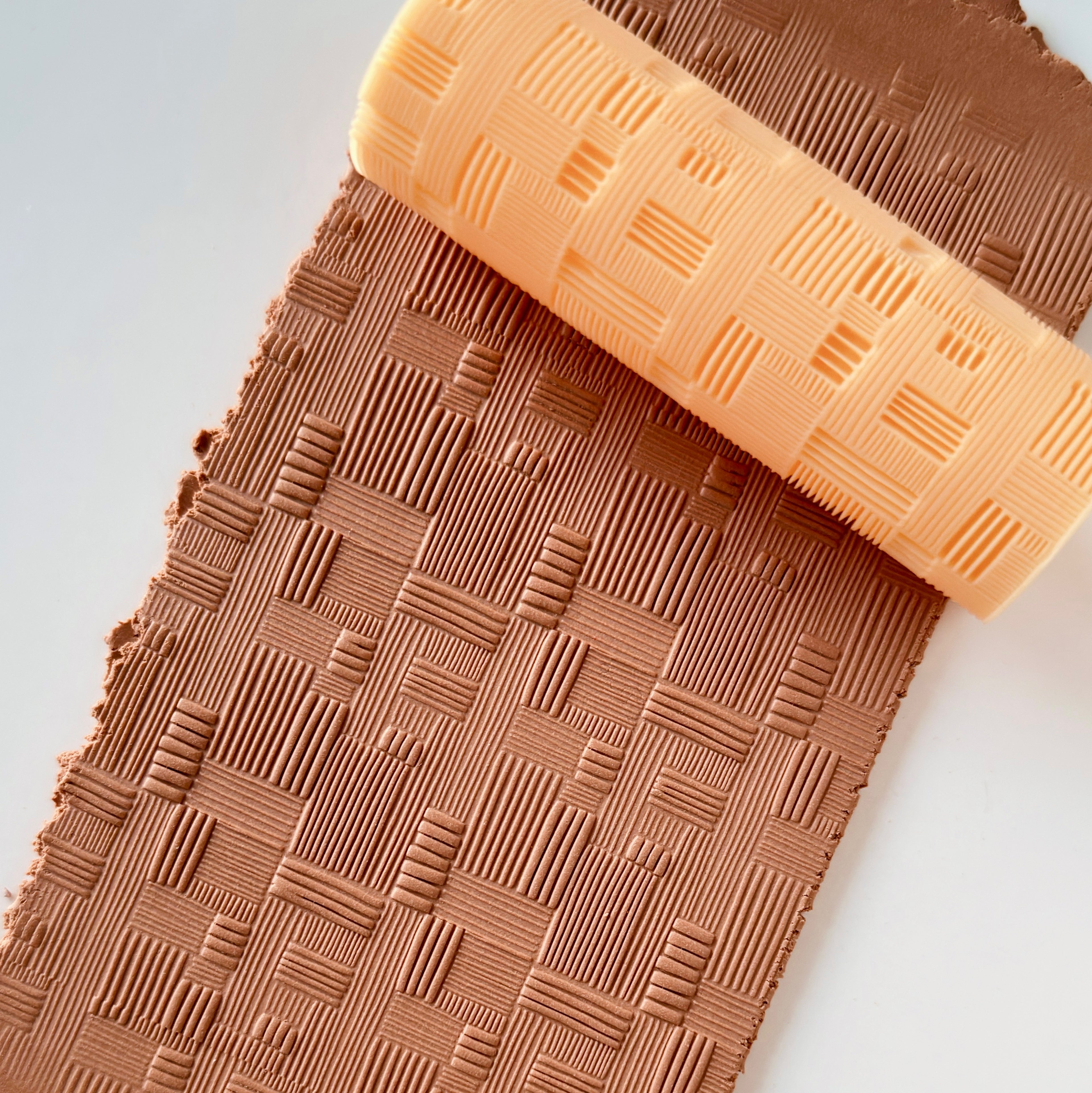 polymer clay texture roller abstract geometric pattern