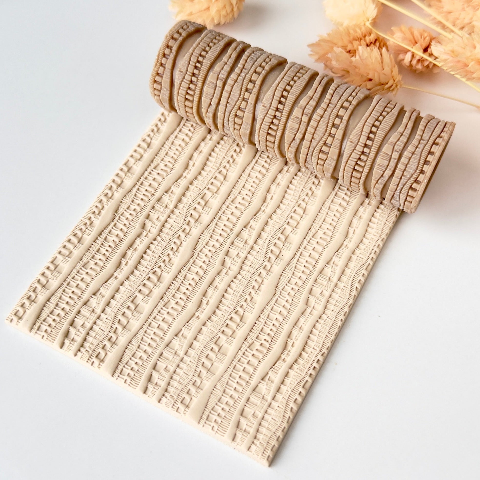 polymer clay texture roller abstract geometric pattern