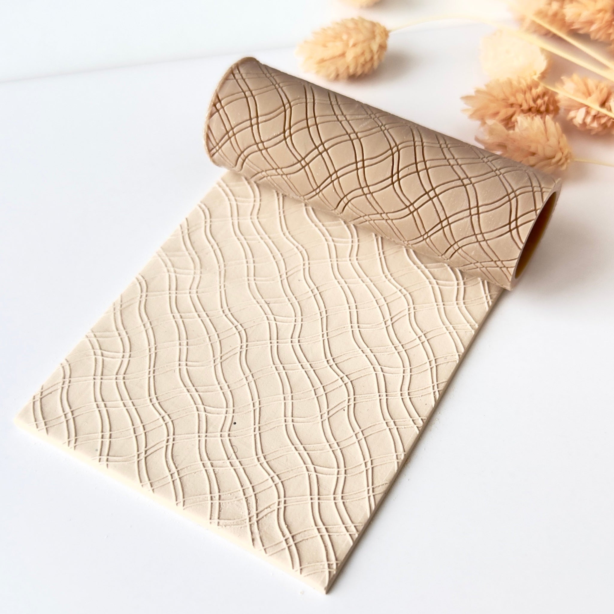 polymer clay texture roller abstract geometric pattern