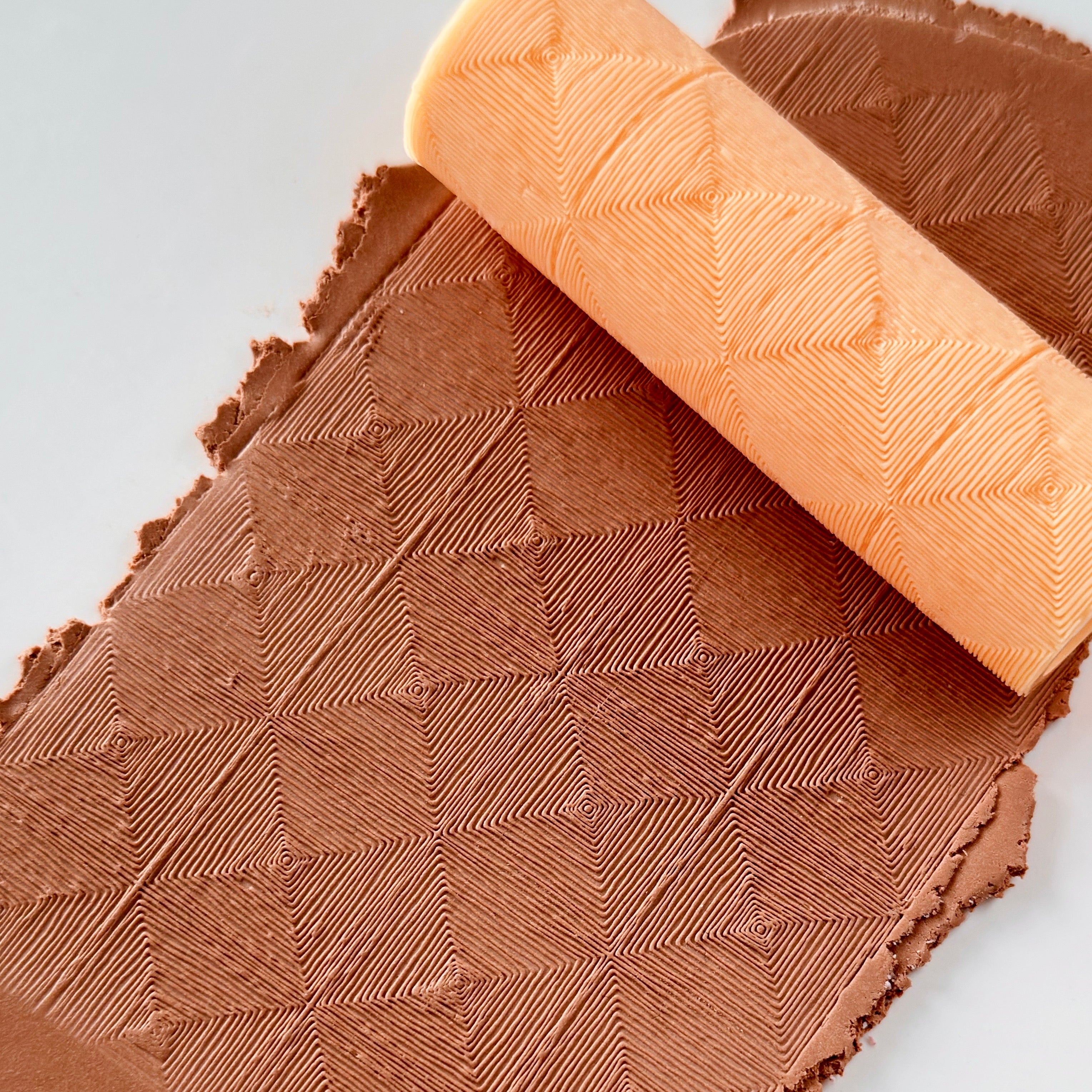 polymer clay texture roller abstract geometric pattern