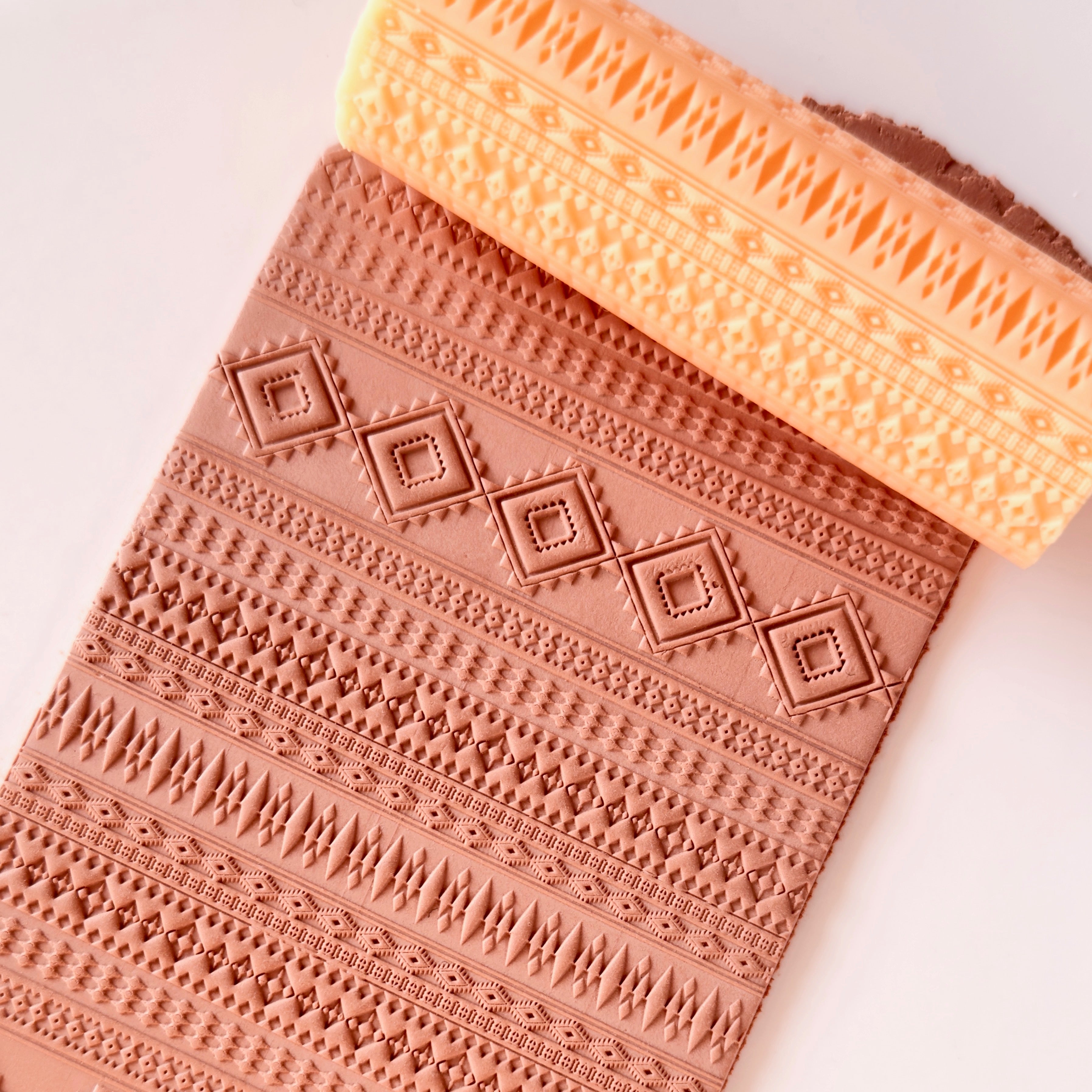 polymer clay texture roller abstract geometric pattern