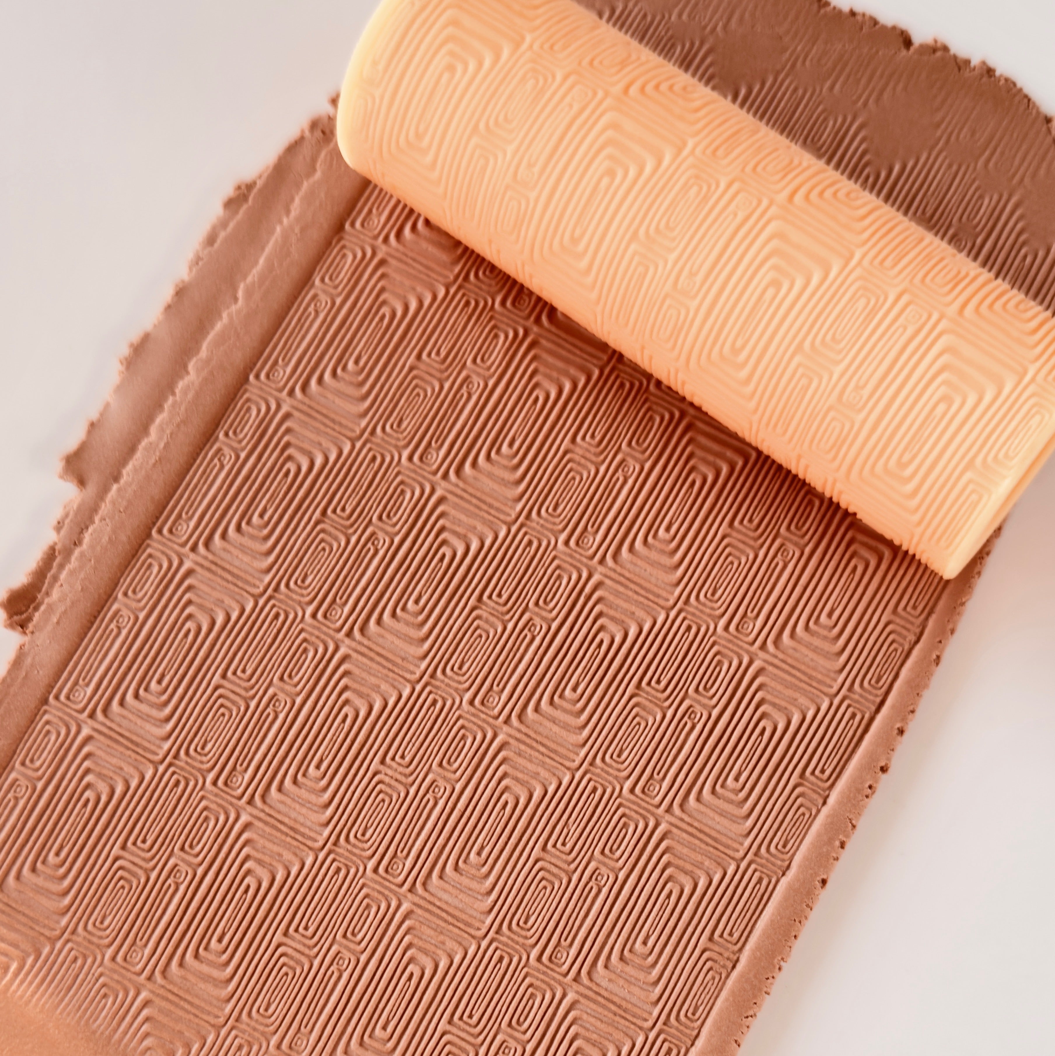 polymer clay texture roller abstract geometric pattern