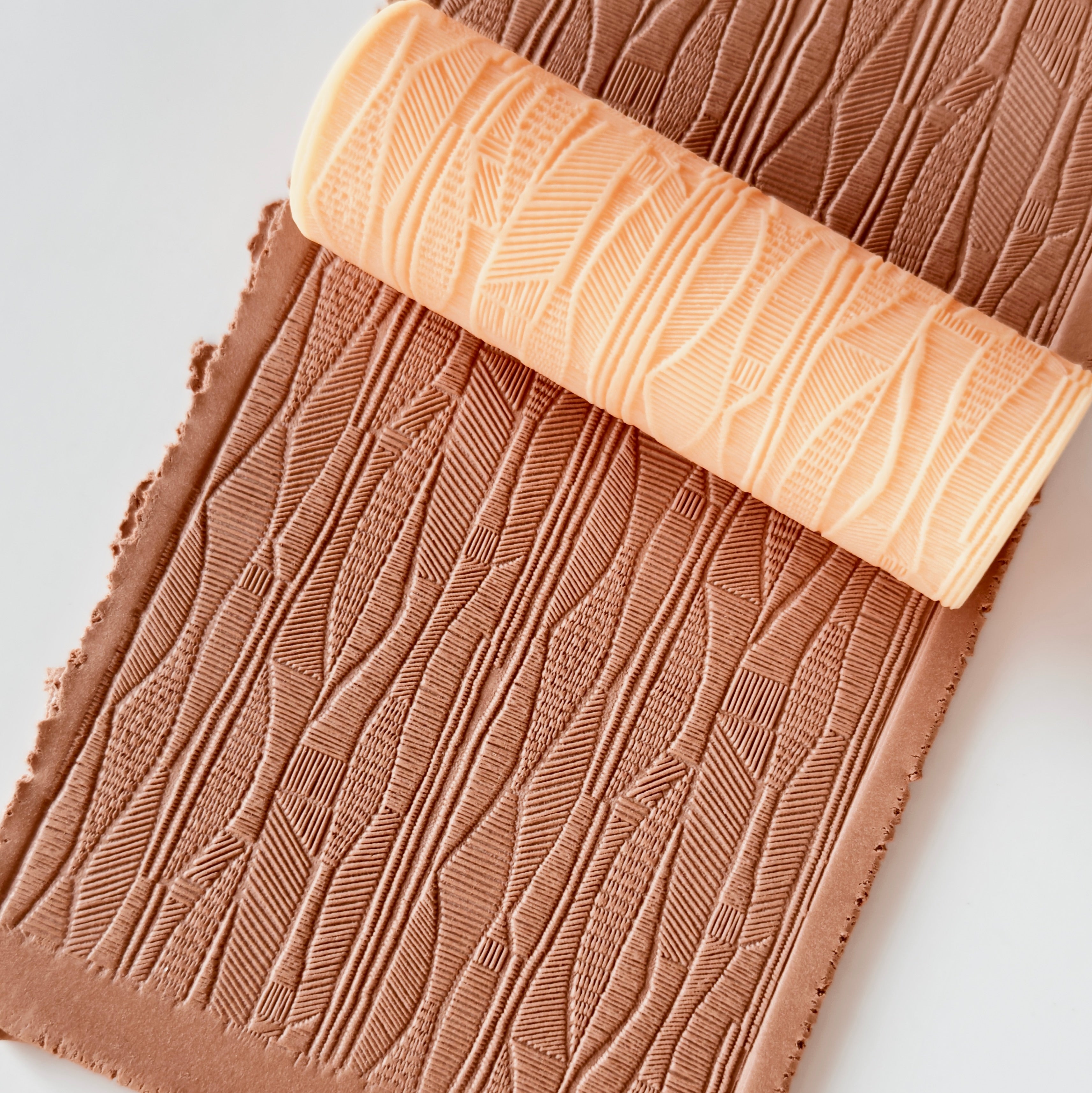 polymer clay texture roller abstract geometric pattern