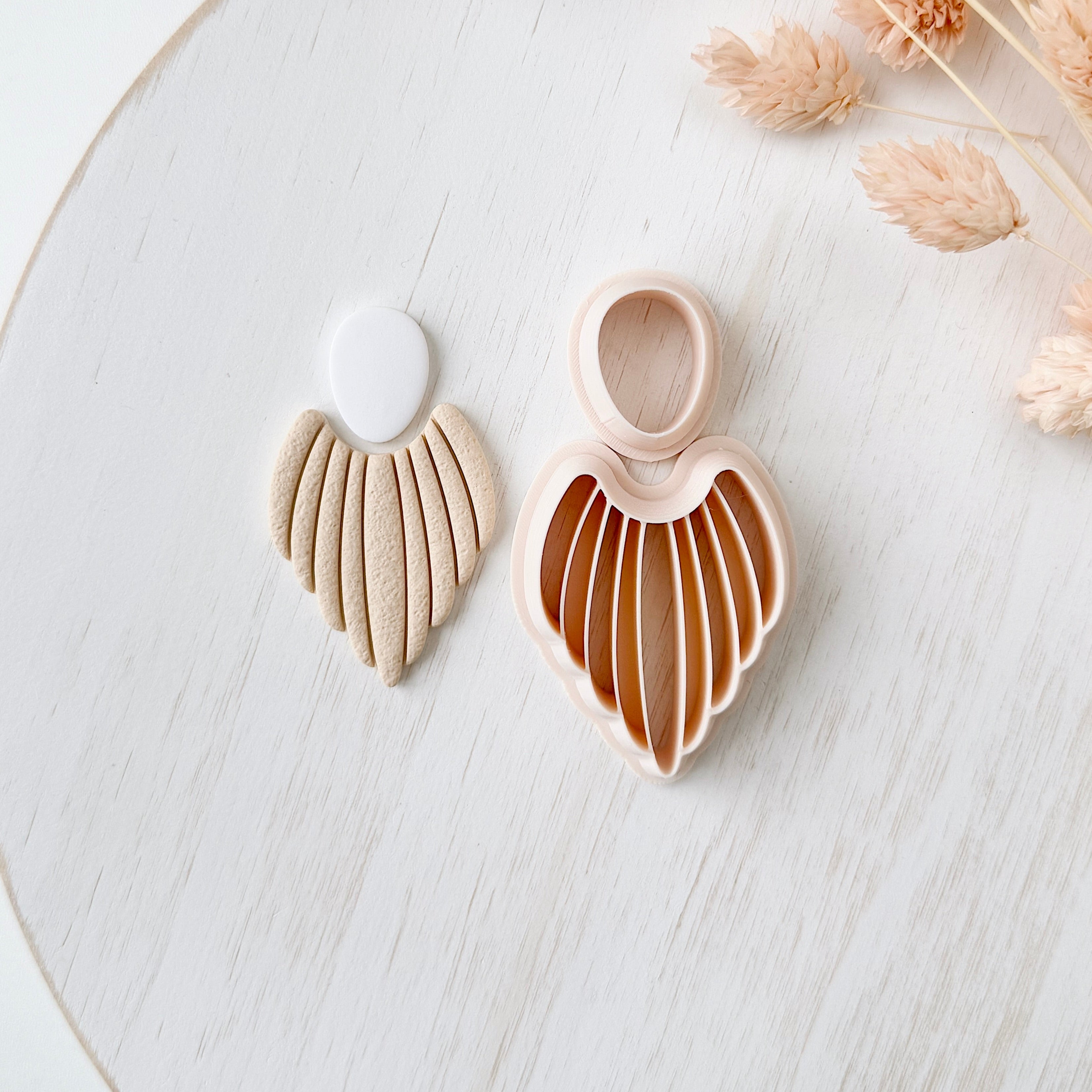 High quality polymer clay cutter creating clean sharp cuts for earrings and jewelry making