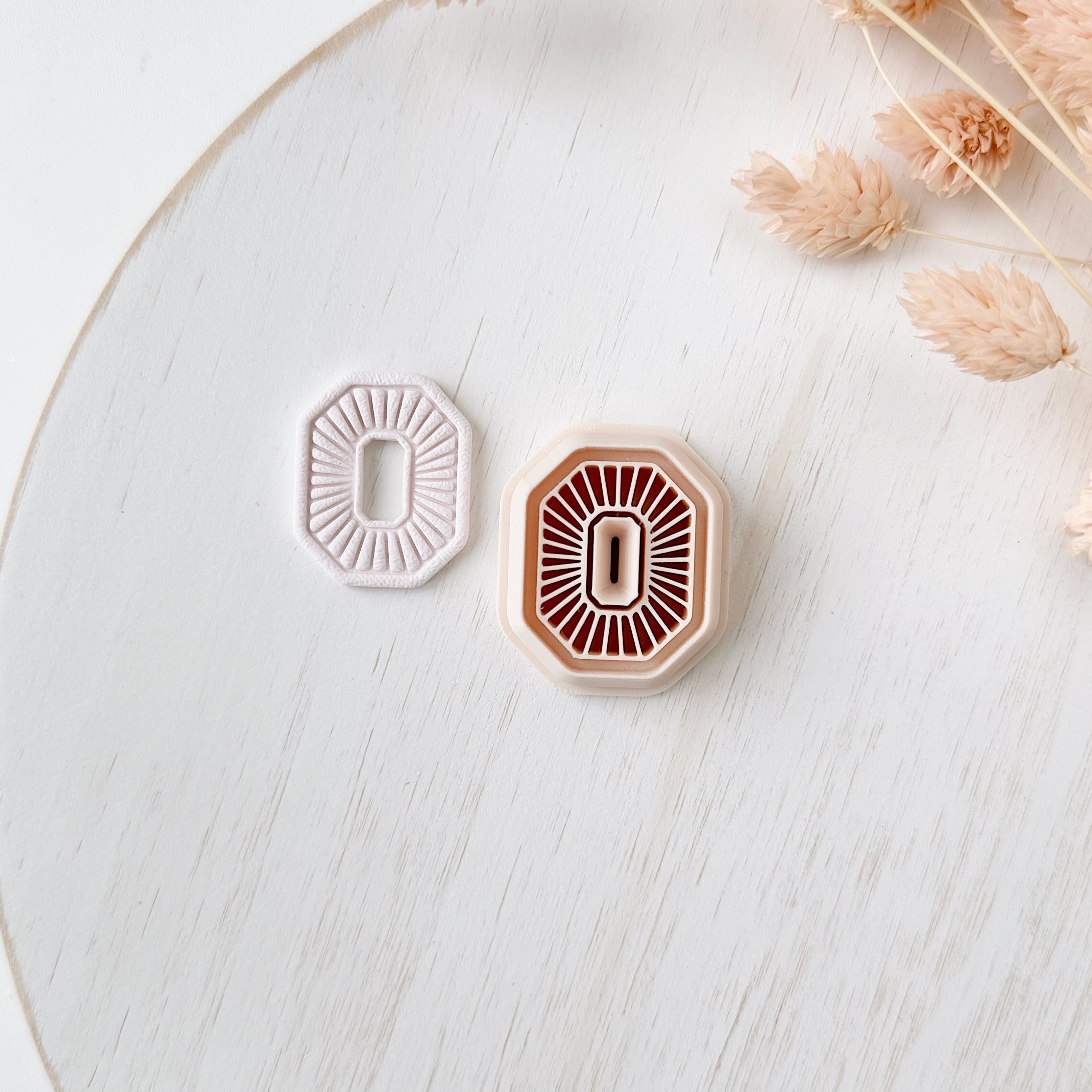 High quality polymer clay cutter creating clean sharp cuts for earrings and jewelry making