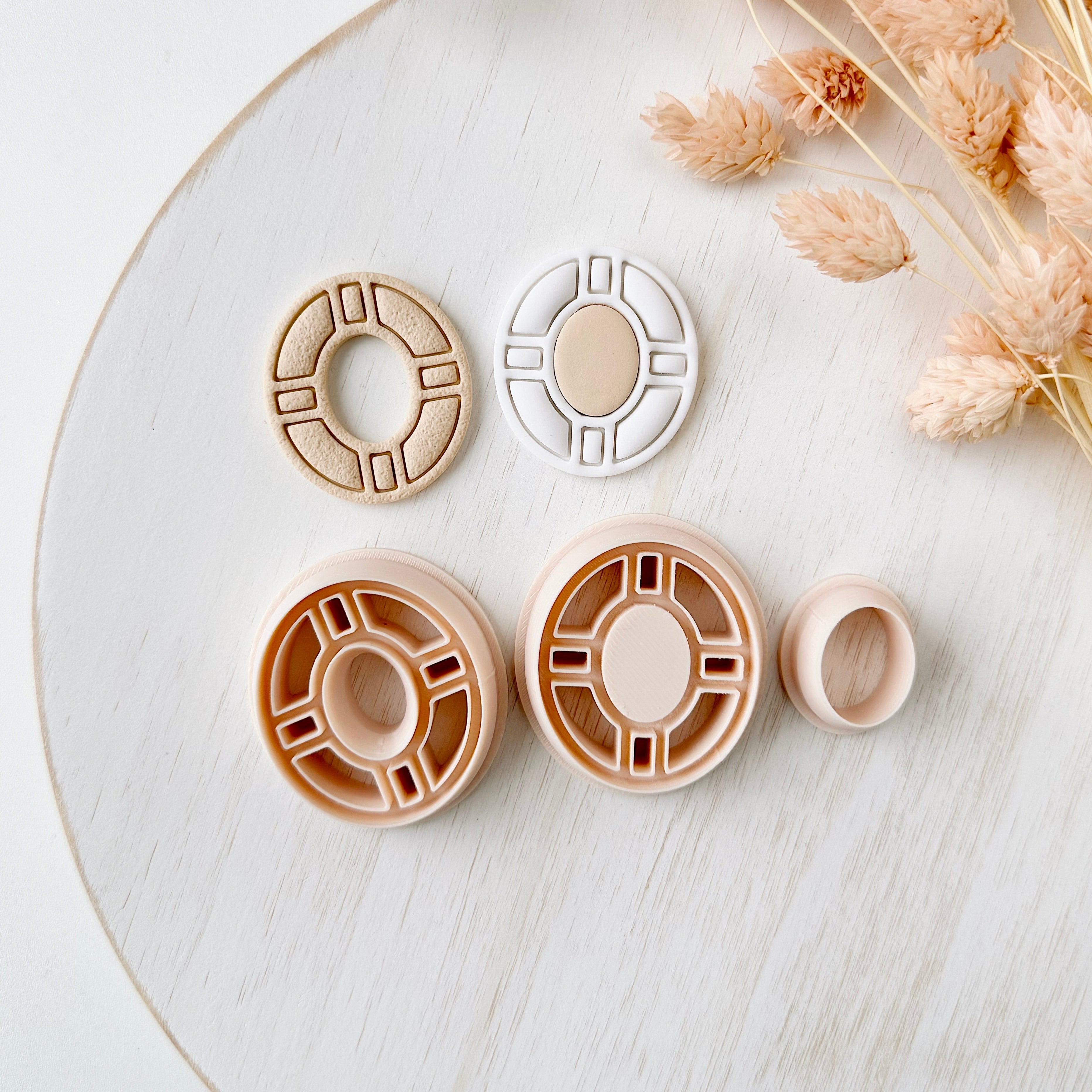 High quality polymer clay cutter creating clean sharp cuts for earrings and jewelry making