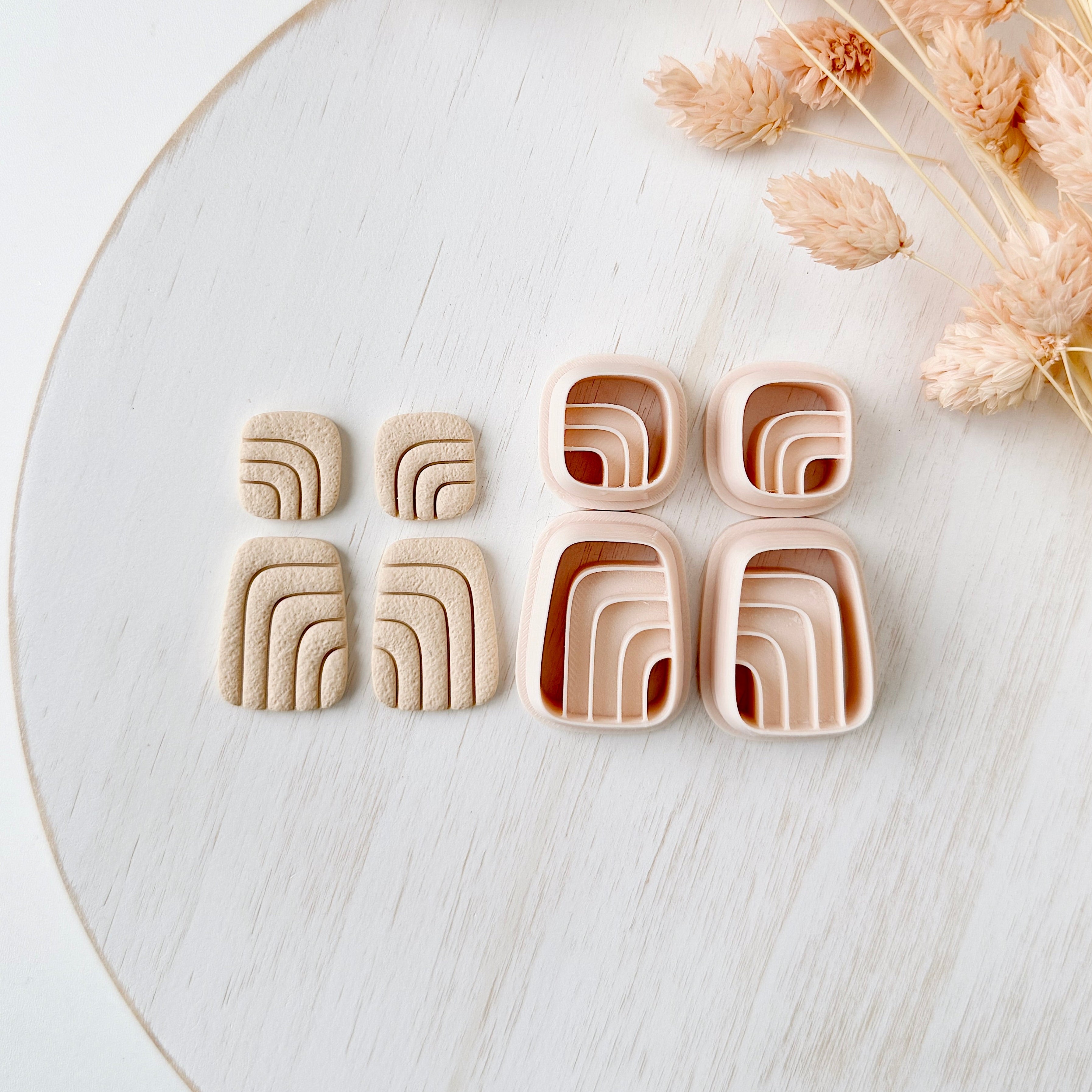 High quality polymer clay cutter creating clean sharp cuts for earrings and jewelry making
