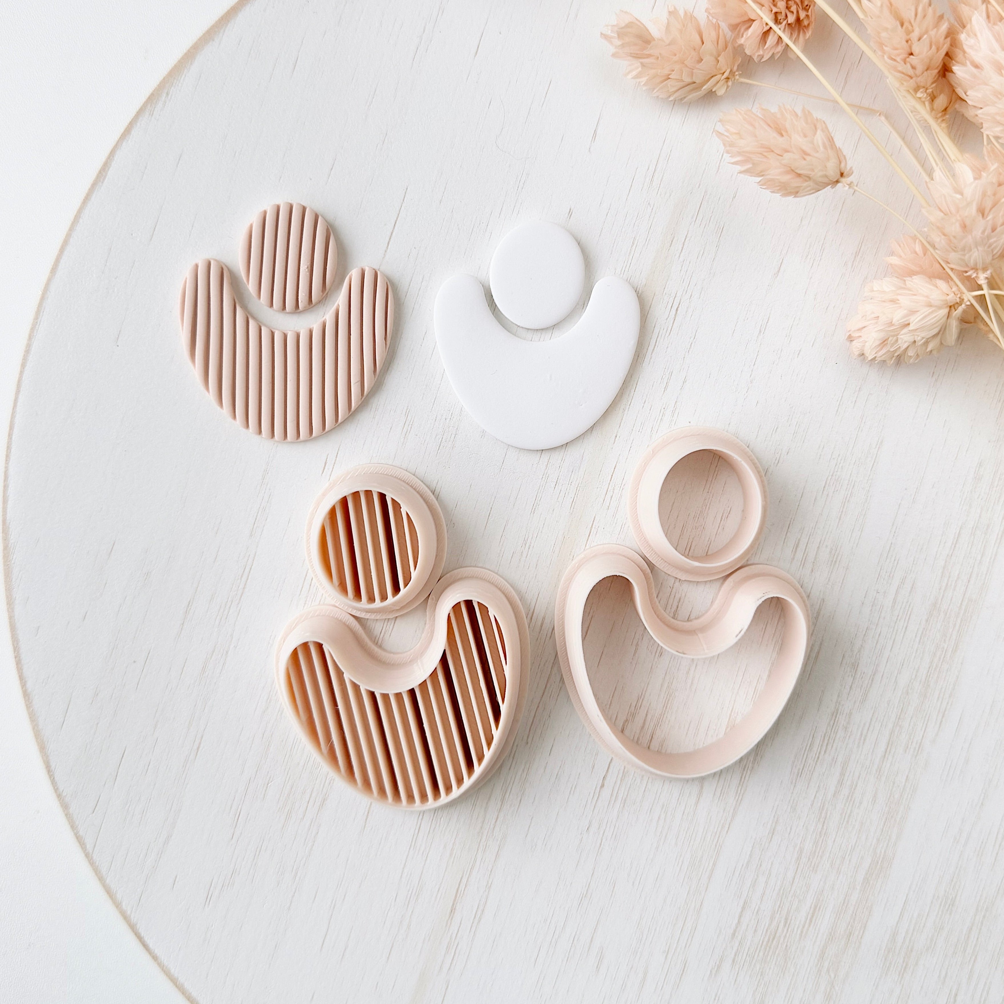 High quality polymer clay cutter creating clean sharp cuts for earrings and jewelry making