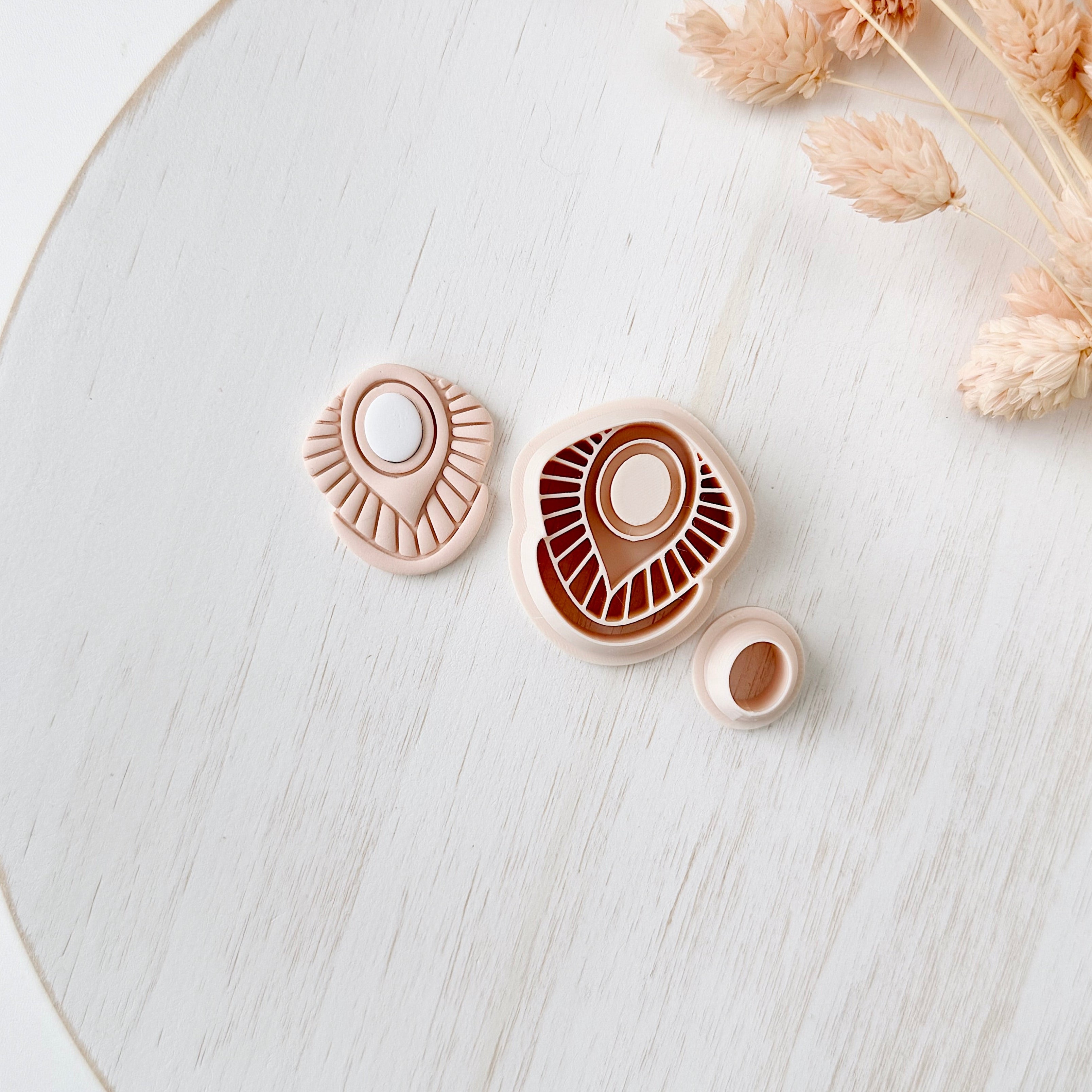 High quality polymer clay cutter creating clean sharp cuts for earrings and jewelry making