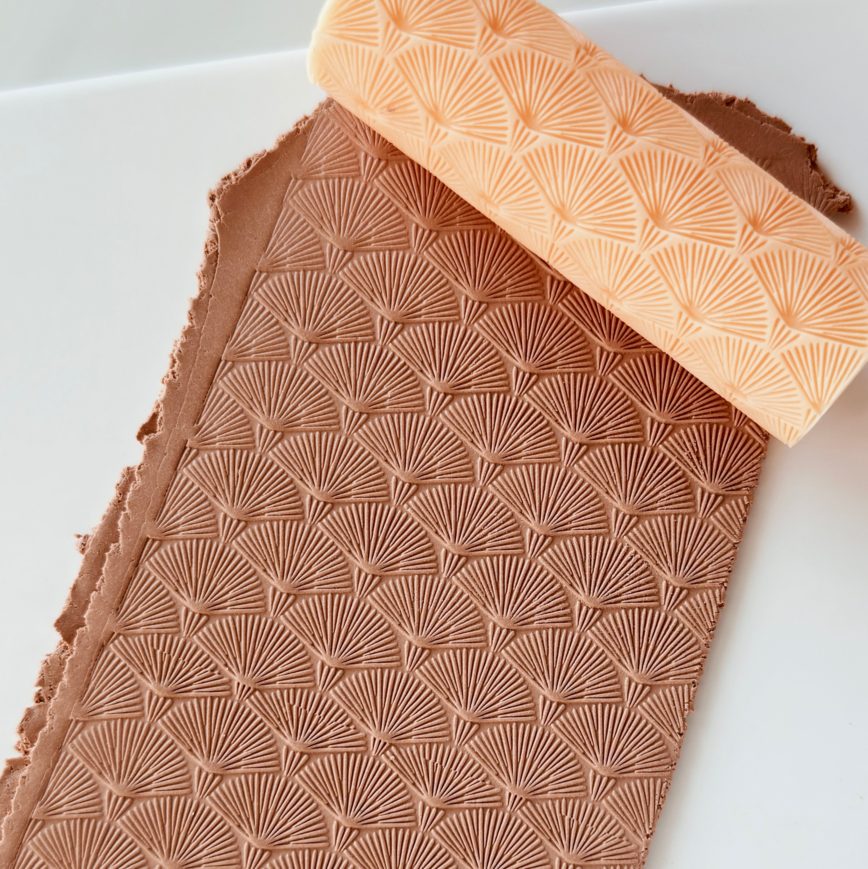 polymer clay texture roller abstract geometric pattern