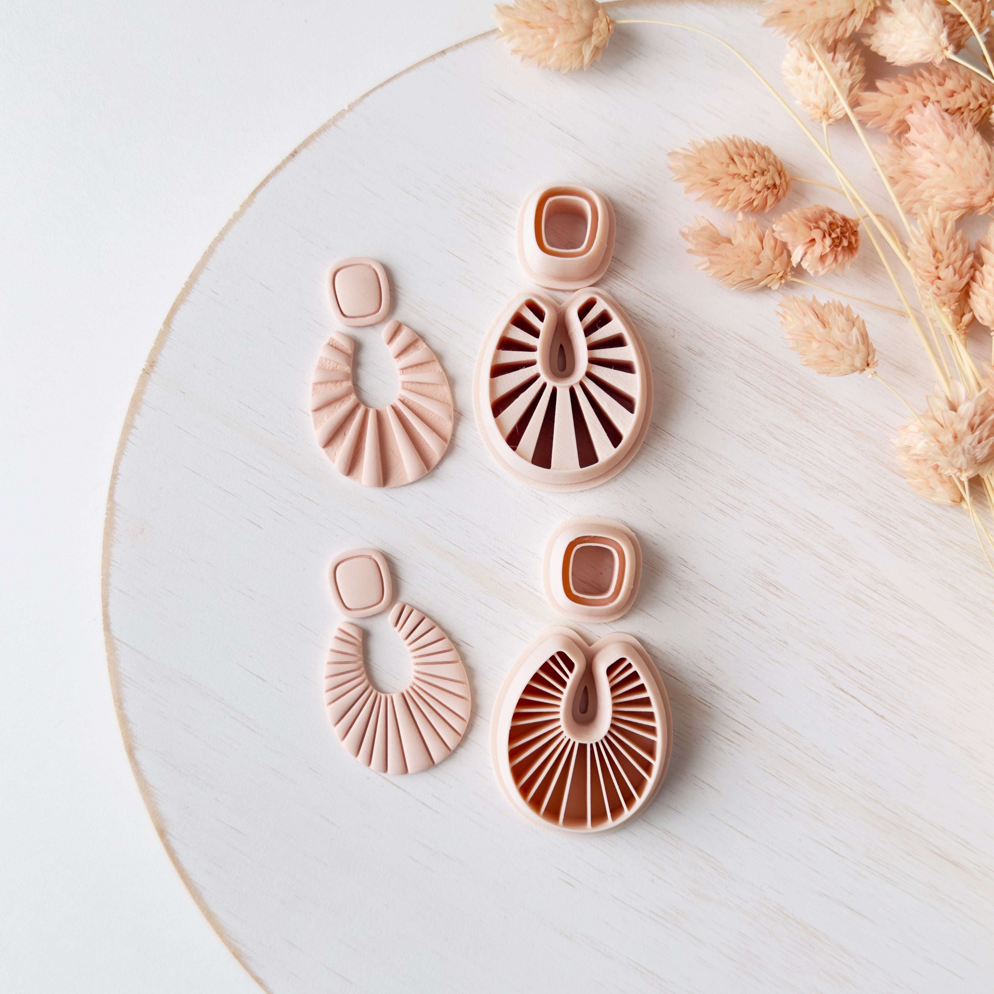 High quality polymer clay cutter creating clean sharp cuts for earrings and jewelry making