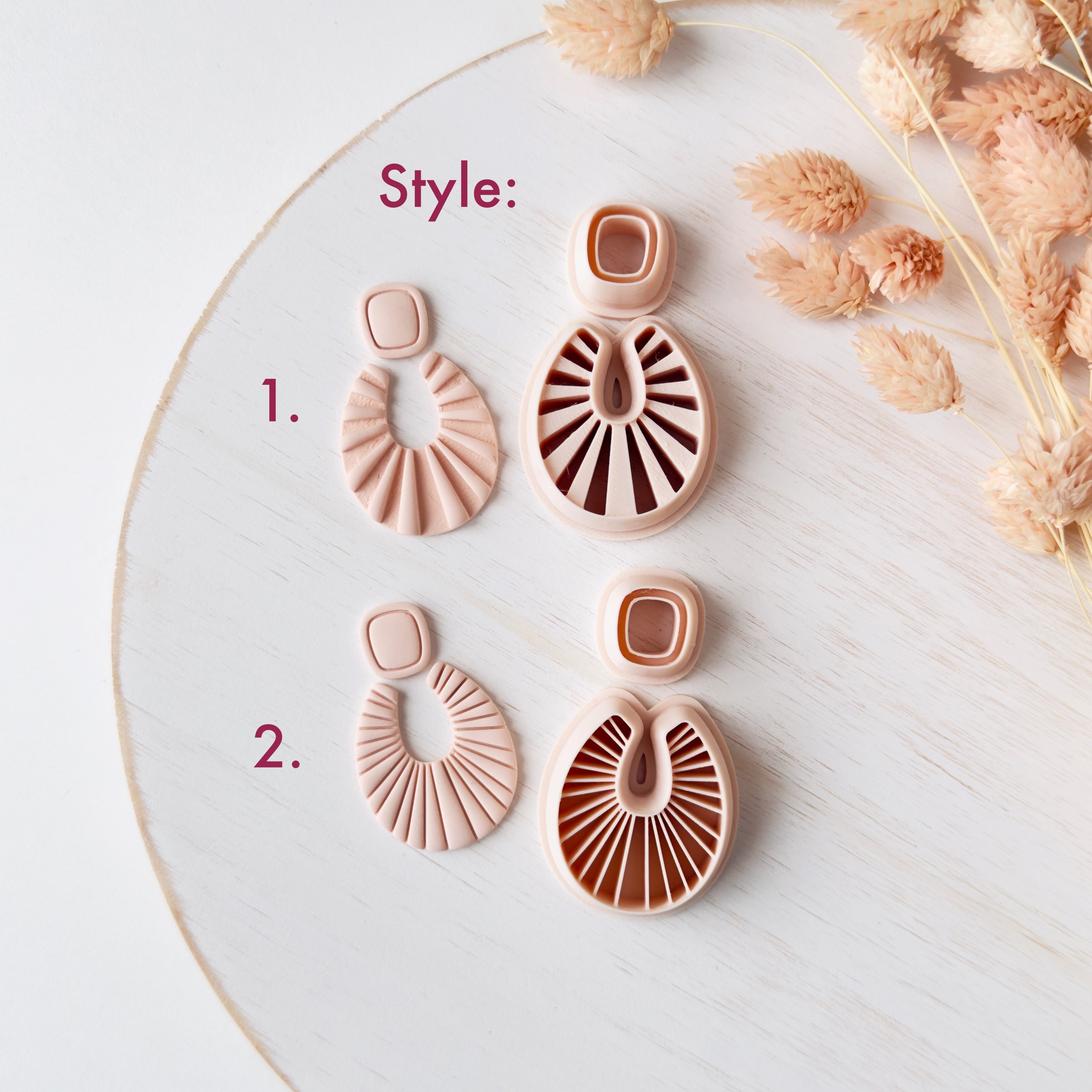 High quality polymer clay cutter creating clean sharp cuts for earrings and jewelry making