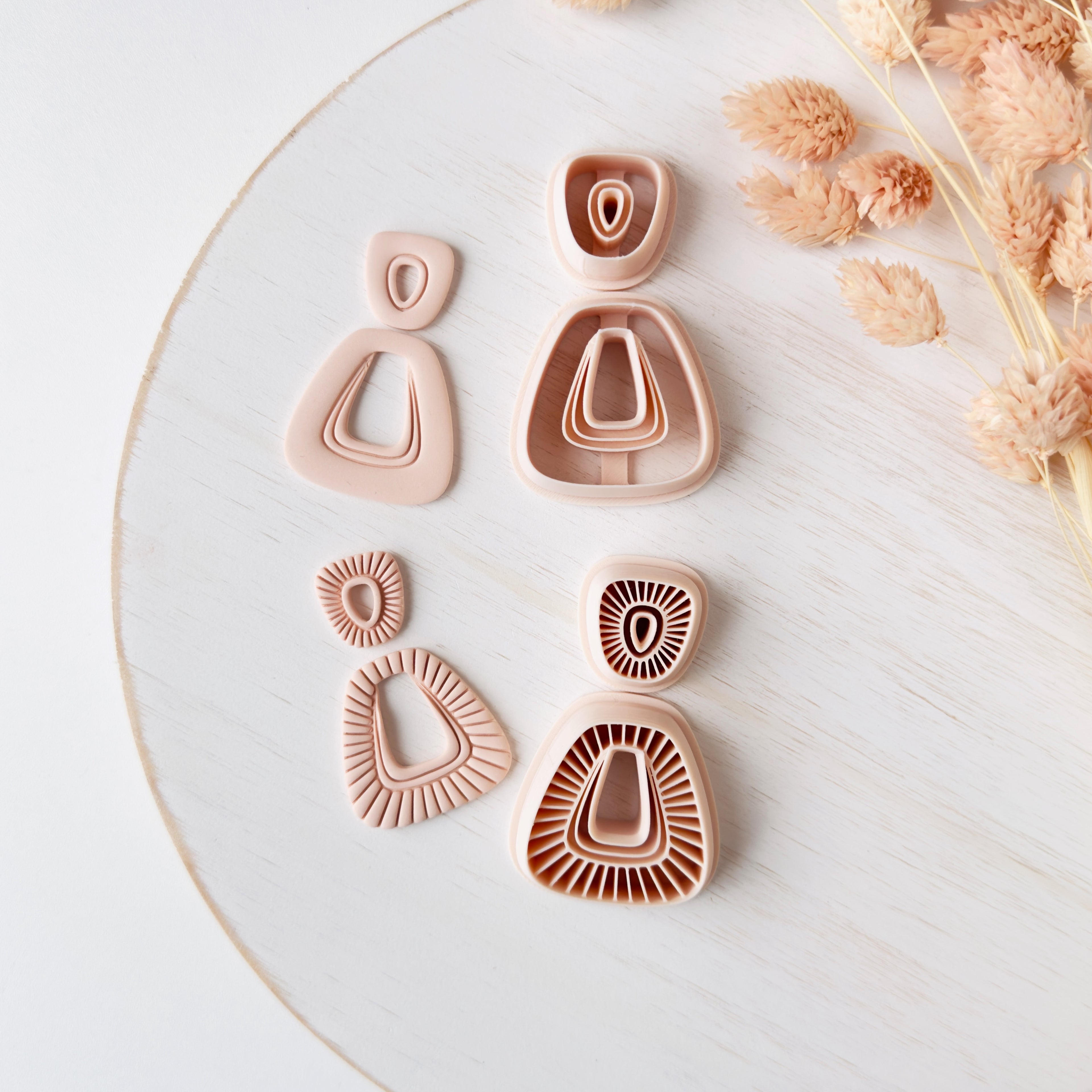High quality polymer clay cutter creating clean sharp cuts for earrings and jewelry making