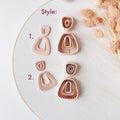 Polymer Clay Cutter Set, Mixed Fan Earrings Shapes, Clay Cutter Tool for Jewelry Making, Statement Bundle ZG-28 / ZG-29