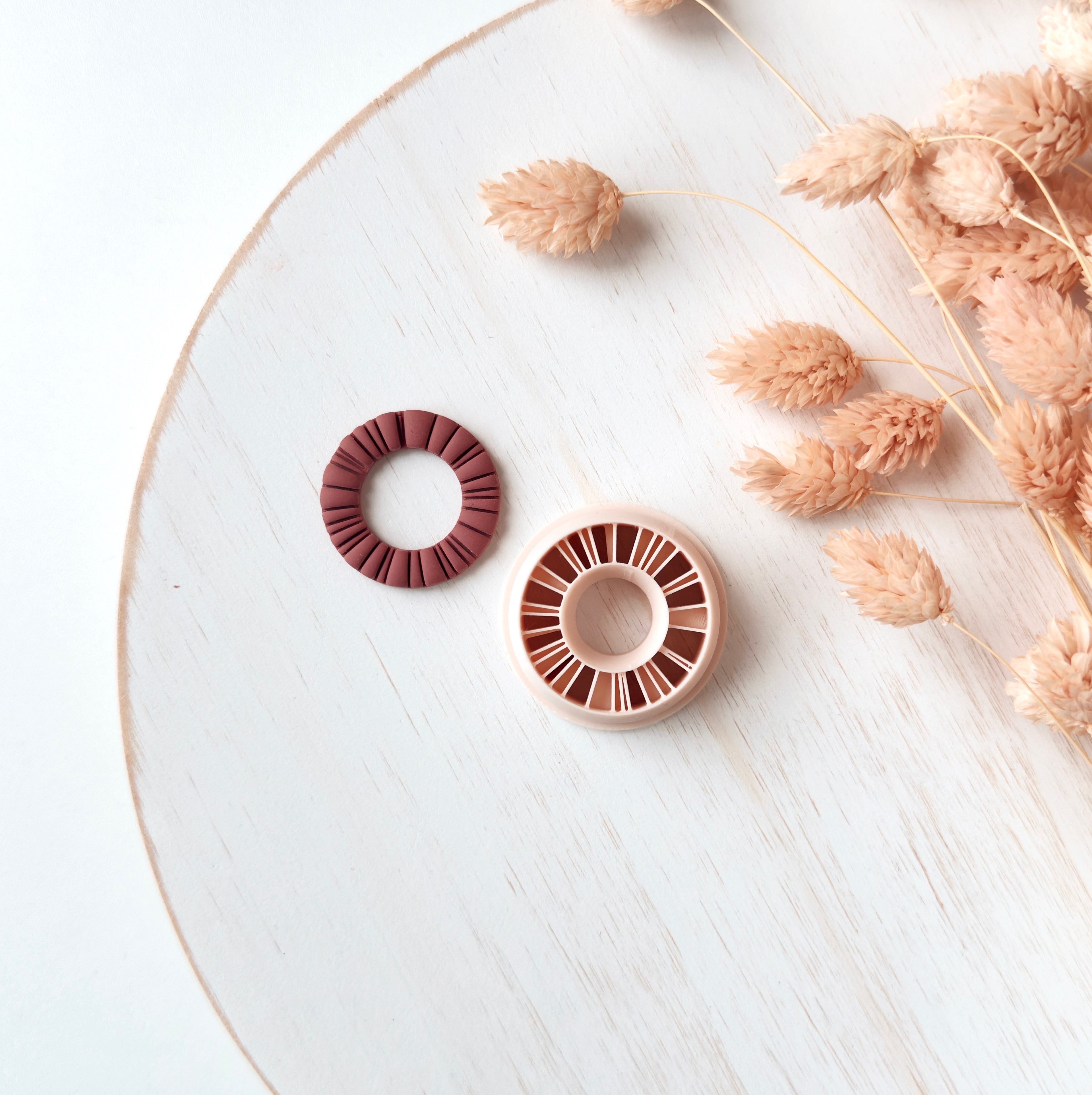 High quality polymer clay cutter creating clean sharp cuts for earrings and jewelry making