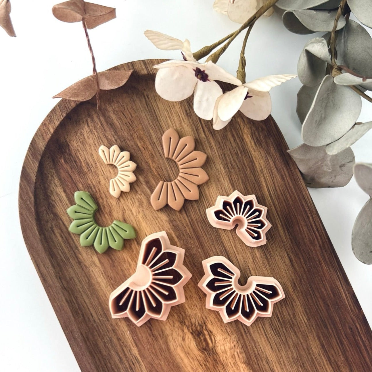 High quality polymer clay cutter creating clean sharp cuts for earrings and jewelry making