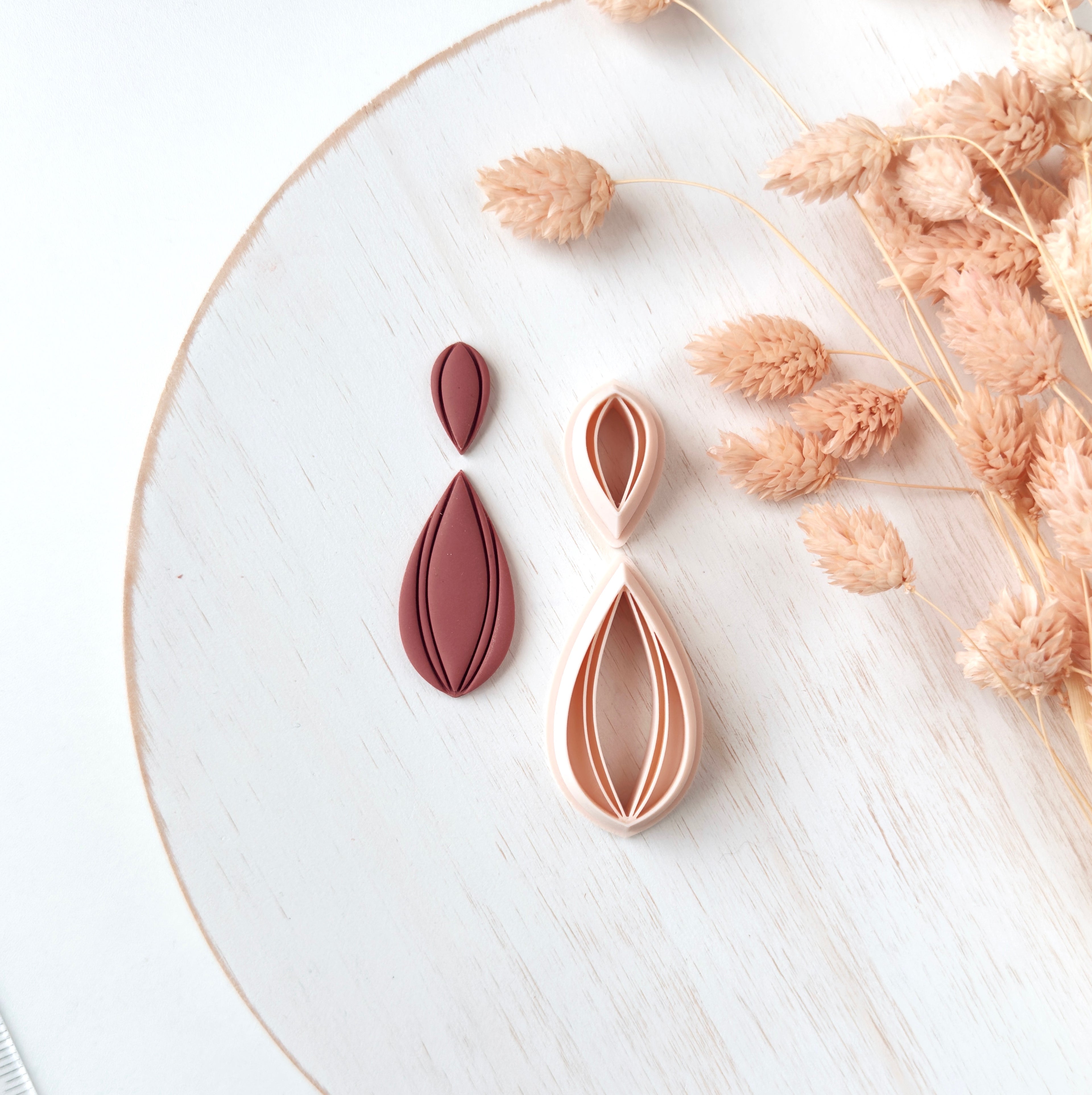 High quality polymer clay cutter creating clean sharp cuts for earrings and jewelry making