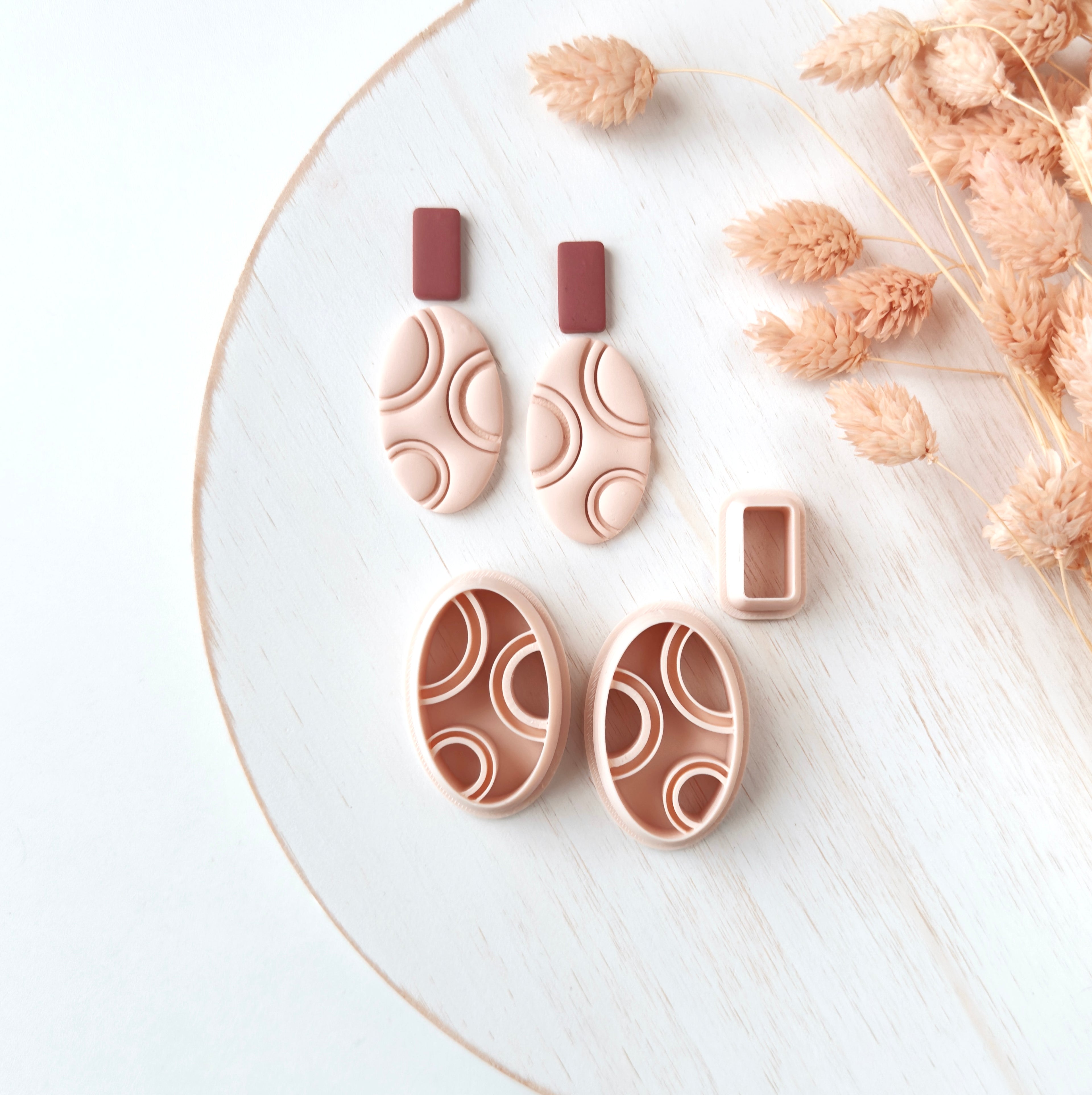 High quality polymer clay cutter creating clean sharp cuts for earrings and jewelry making