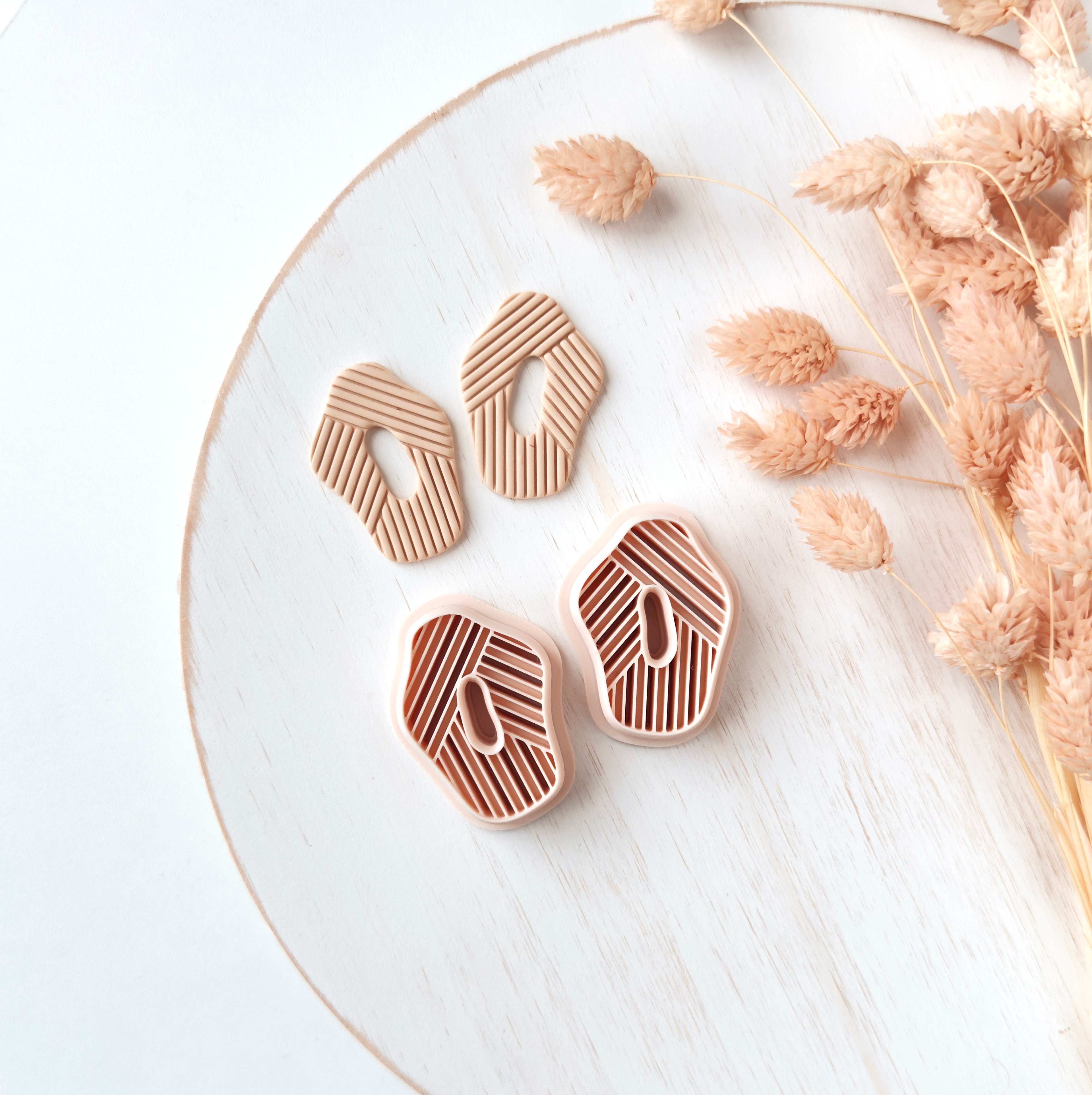 High quality polymer clay cutter creating clean sharp cuts for earrings and jewelry making