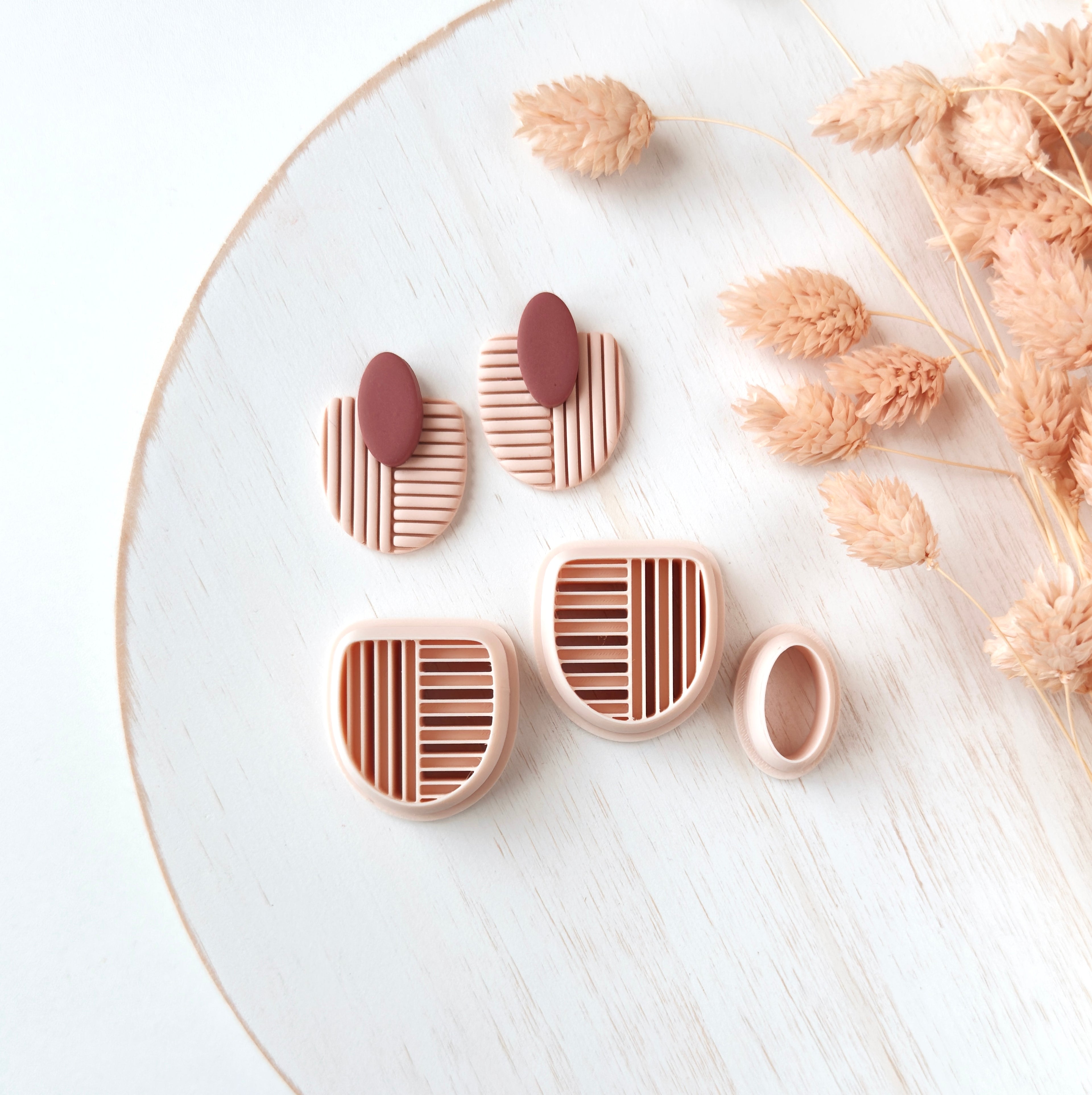 High quality polymer clay cutter creating clean sharp cuts for earrings and jewelry making