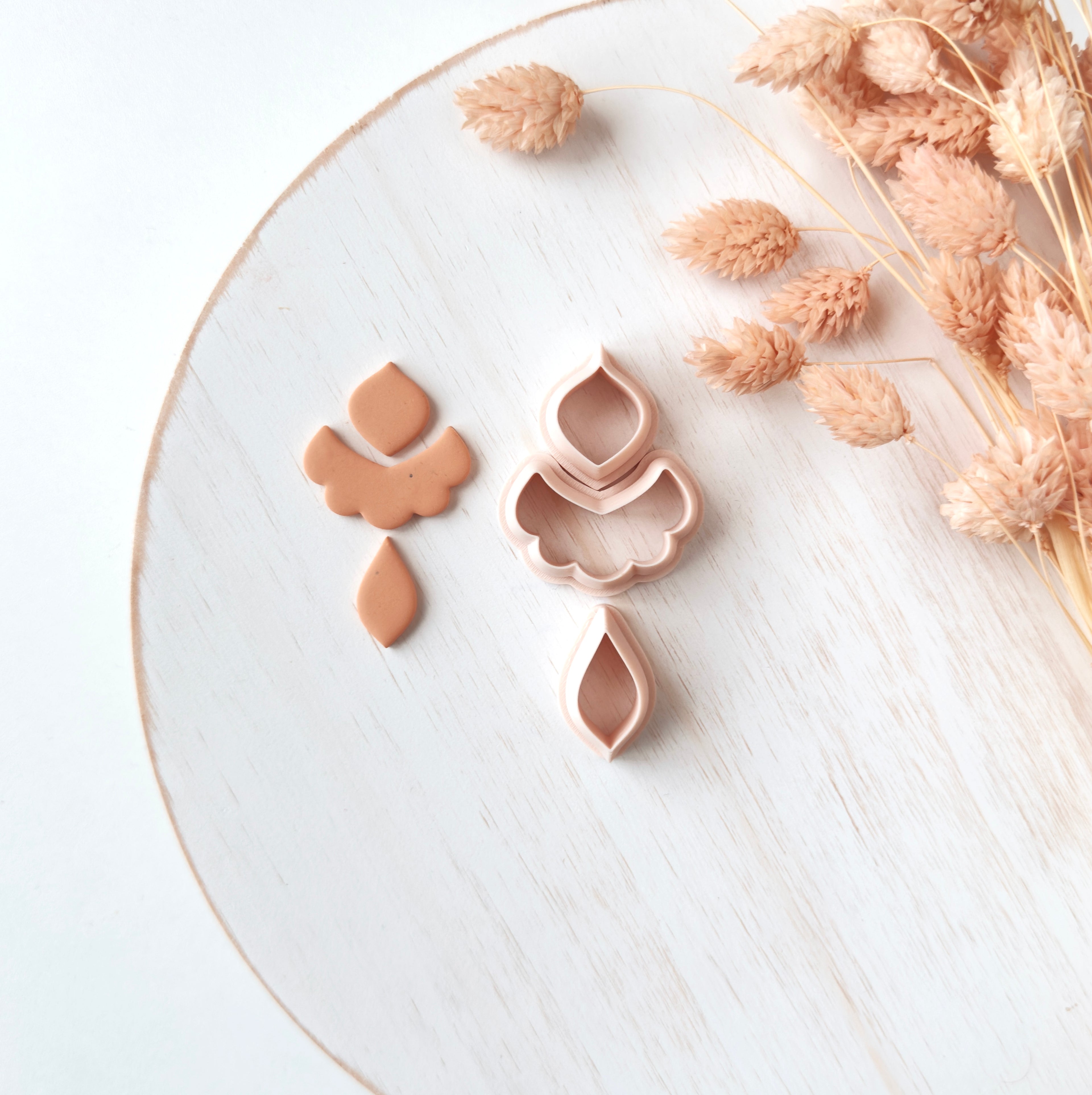 High quality polymer clay cutter creating clean sharp cuts for earrings and jewelry making