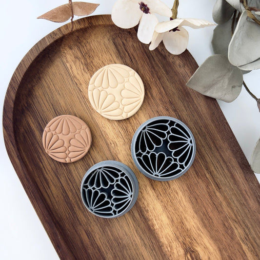 Embossed flower clay cutter