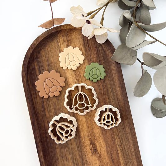 Embossed flower clay cutter