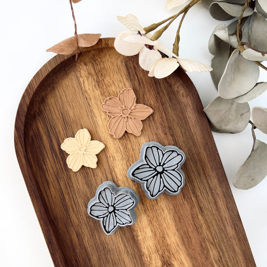 Embossed flower clay cutter