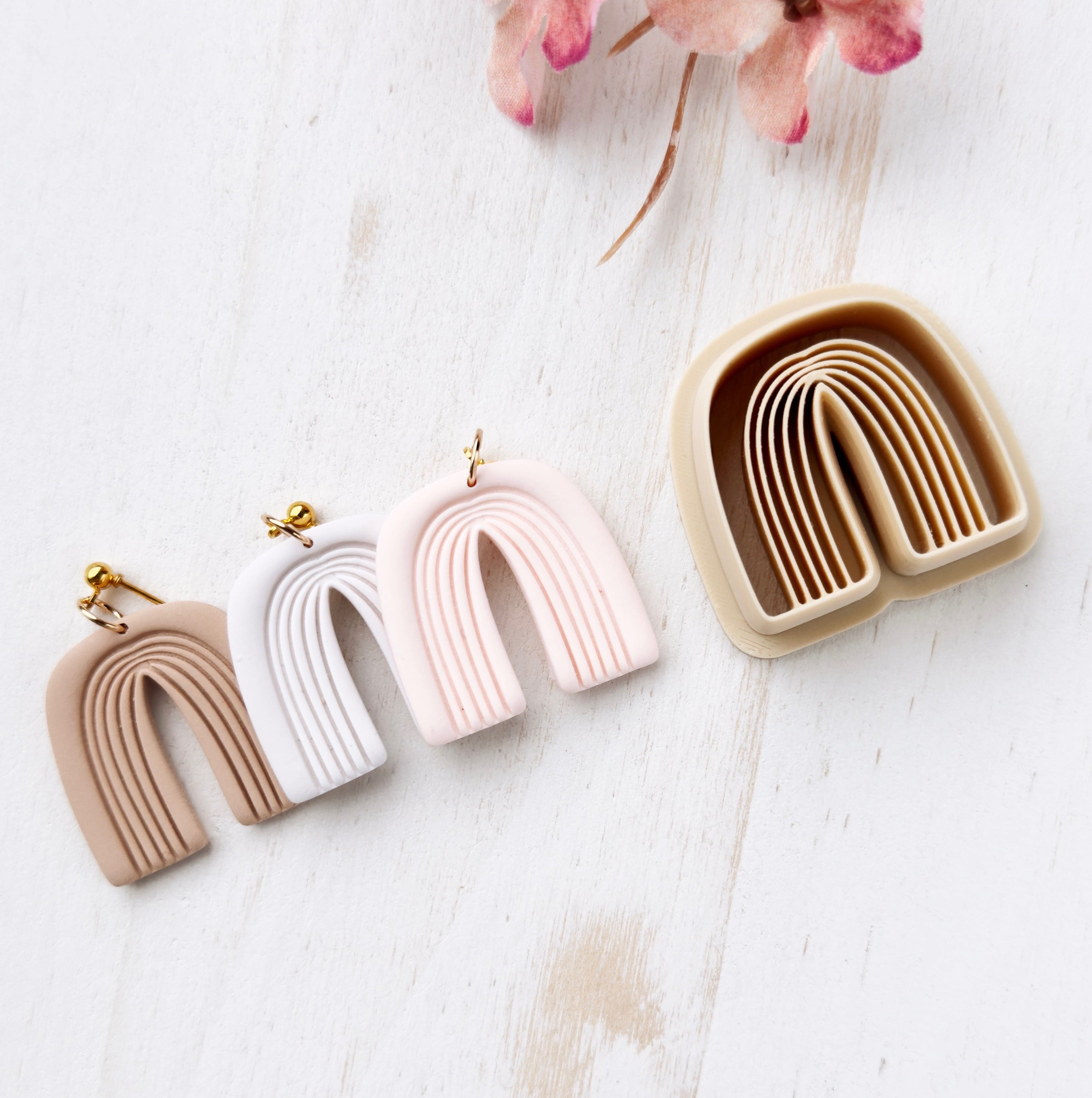 High quality polymer clay cutter creating clean sharp cuts for earrings and jewelry making