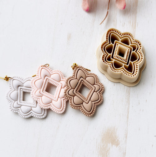 High quality polymer clay cutter creating clean sharp cuts for earrings and jewelry making