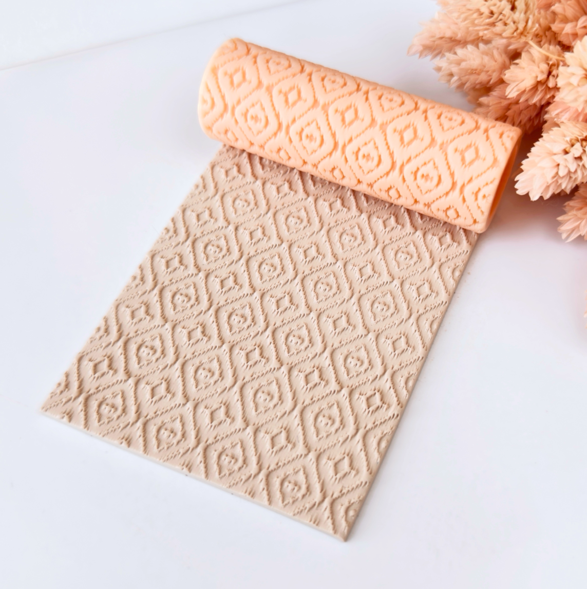 polymer clay texture roller abstract geometric pattern