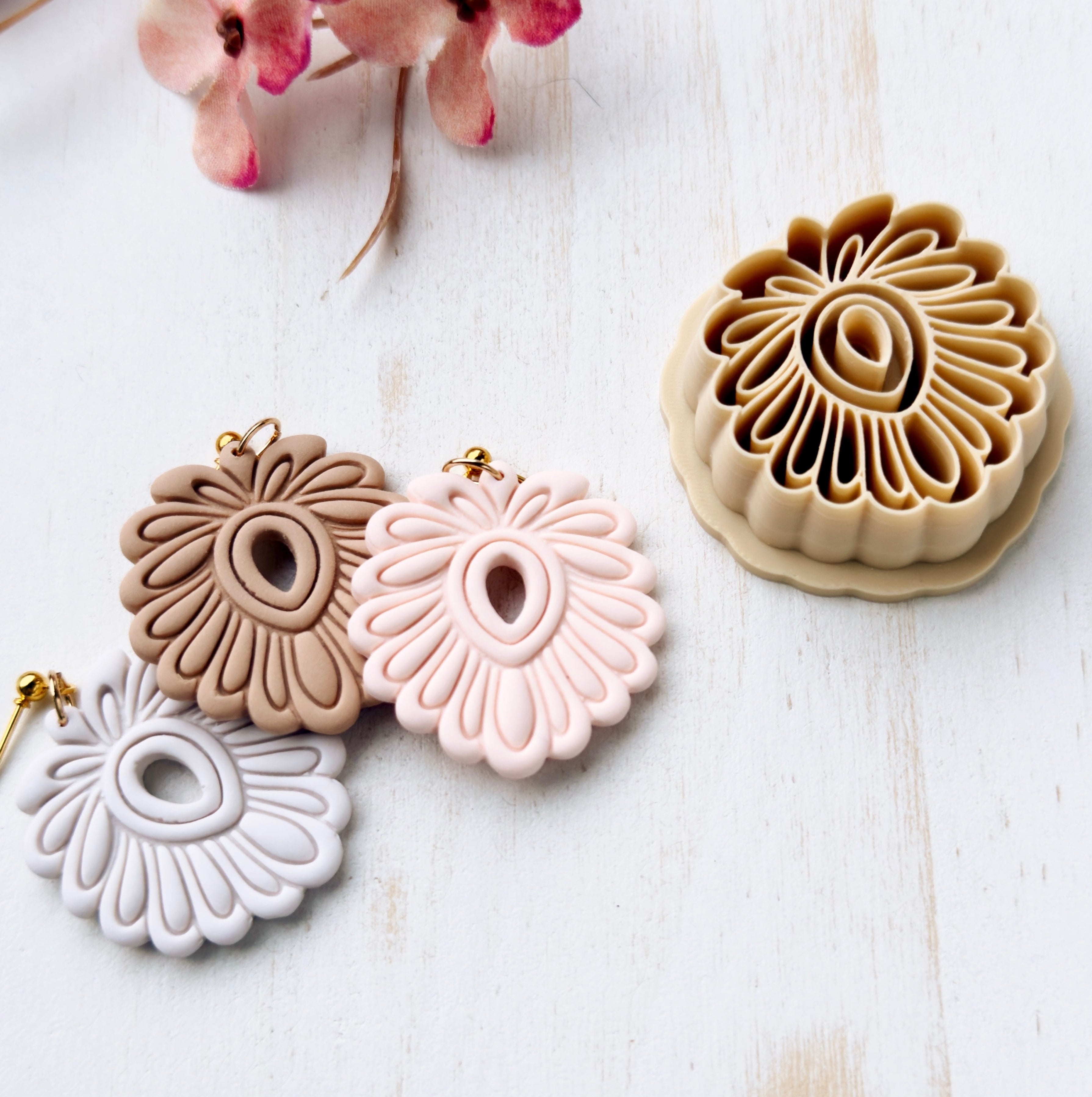 High quality polymer clay cutter creating clean sharp cuts for earrings and jewelry making