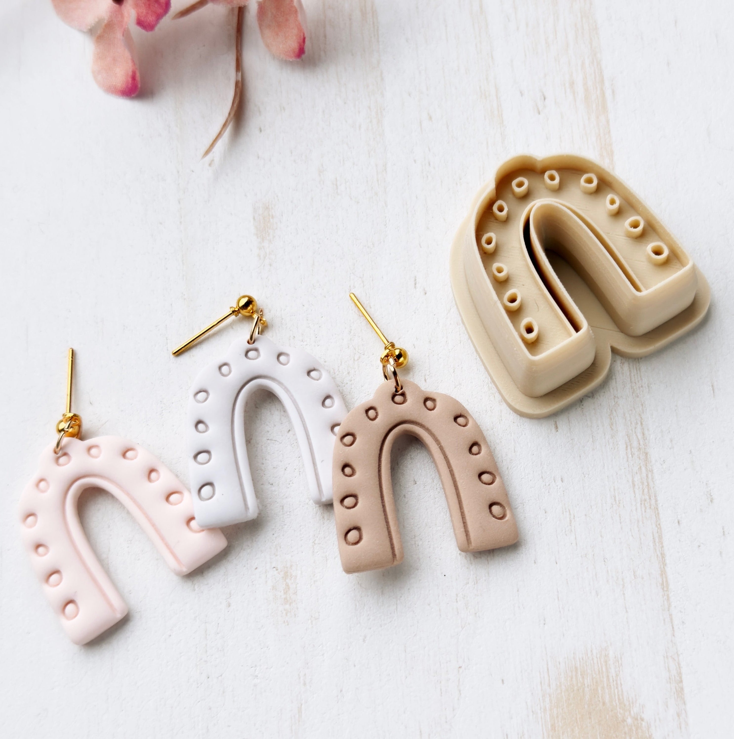 High quality polymer clay cutter creating clean sharp cuts for earrings and jewelry making