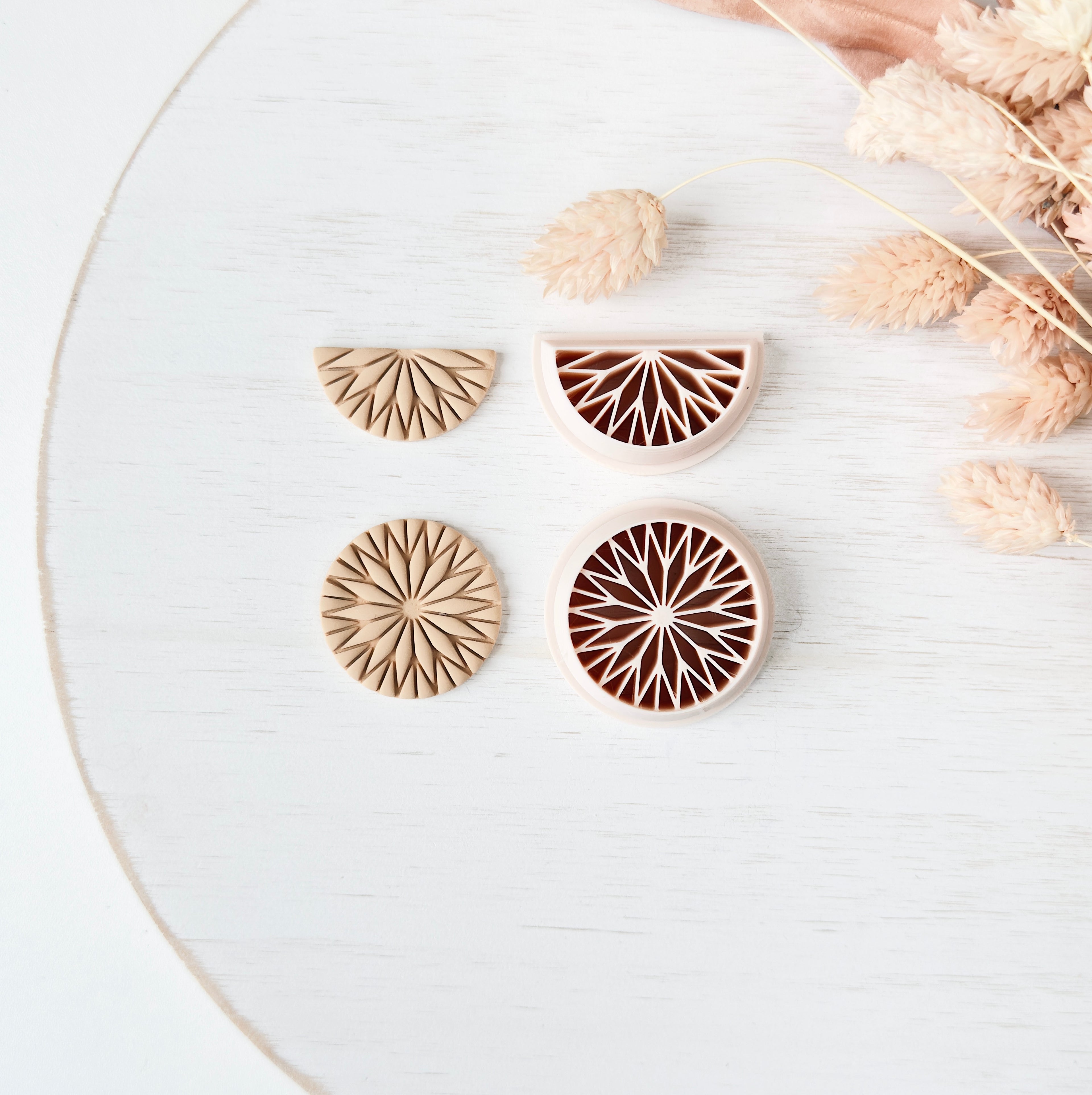 High quality polymer clay cutter creating clean sharp cuts for earrings and jewelry making